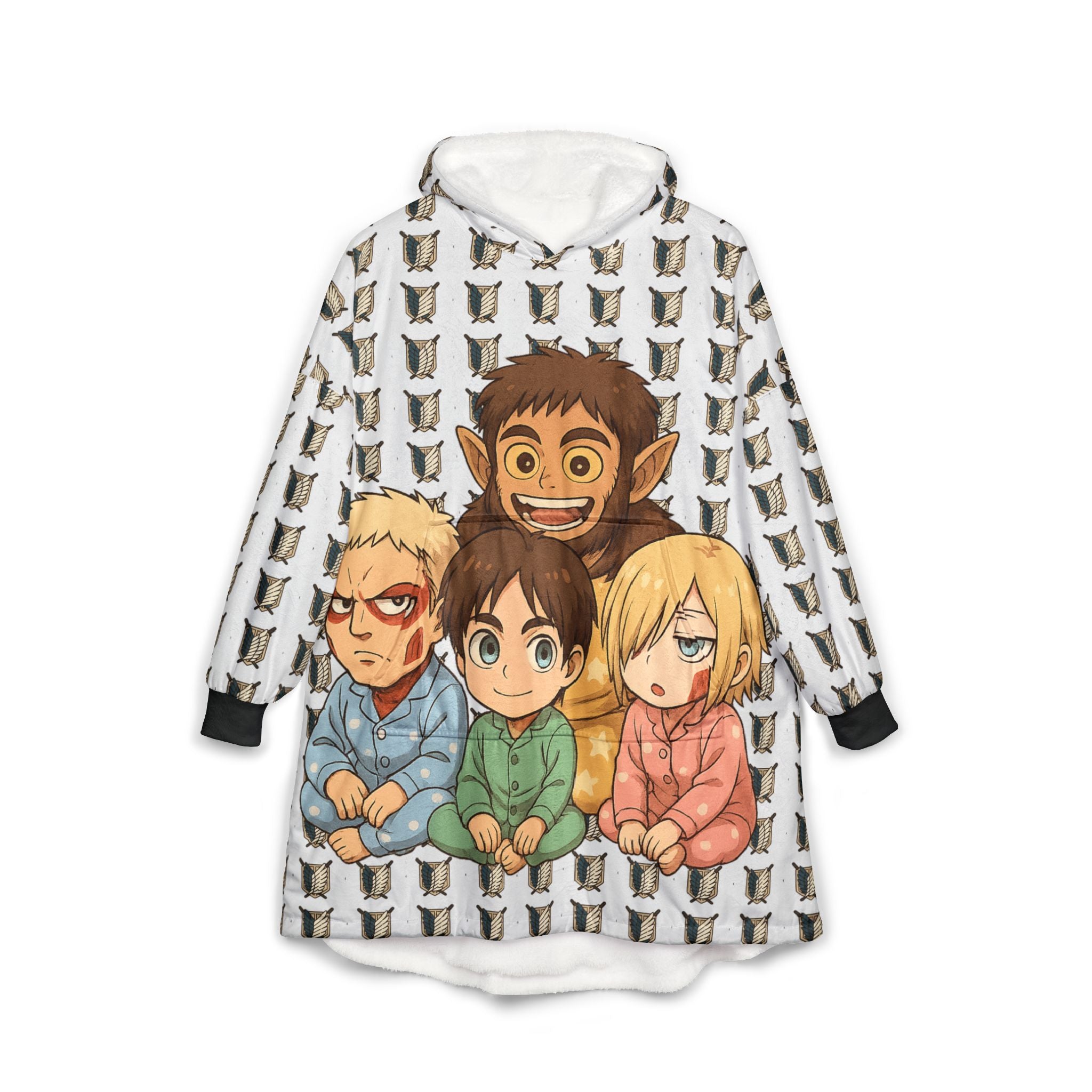 Attack on titan Hooded Blanket, Japanese style wearable