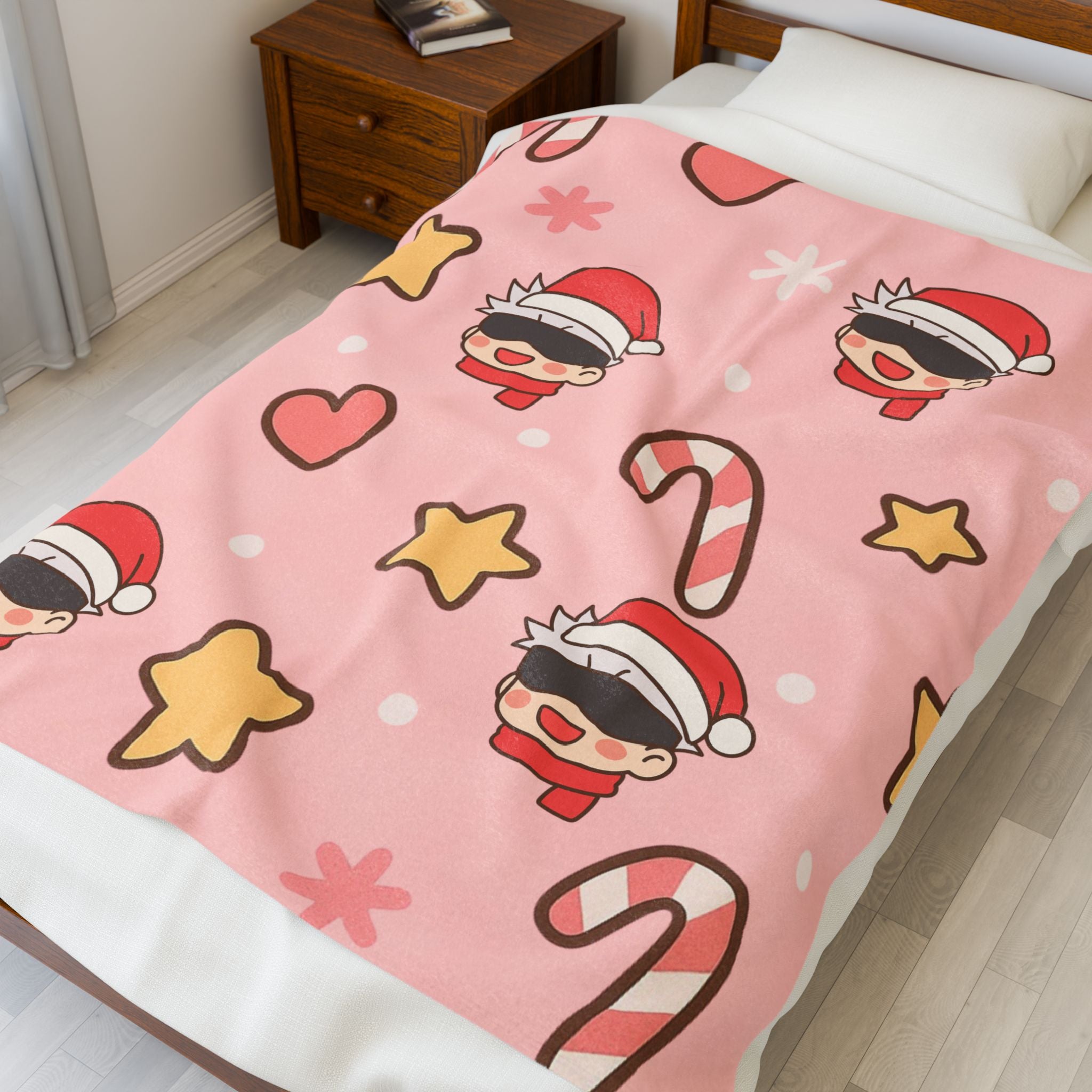 Gojo Christmas Velveteen Plush Blanket