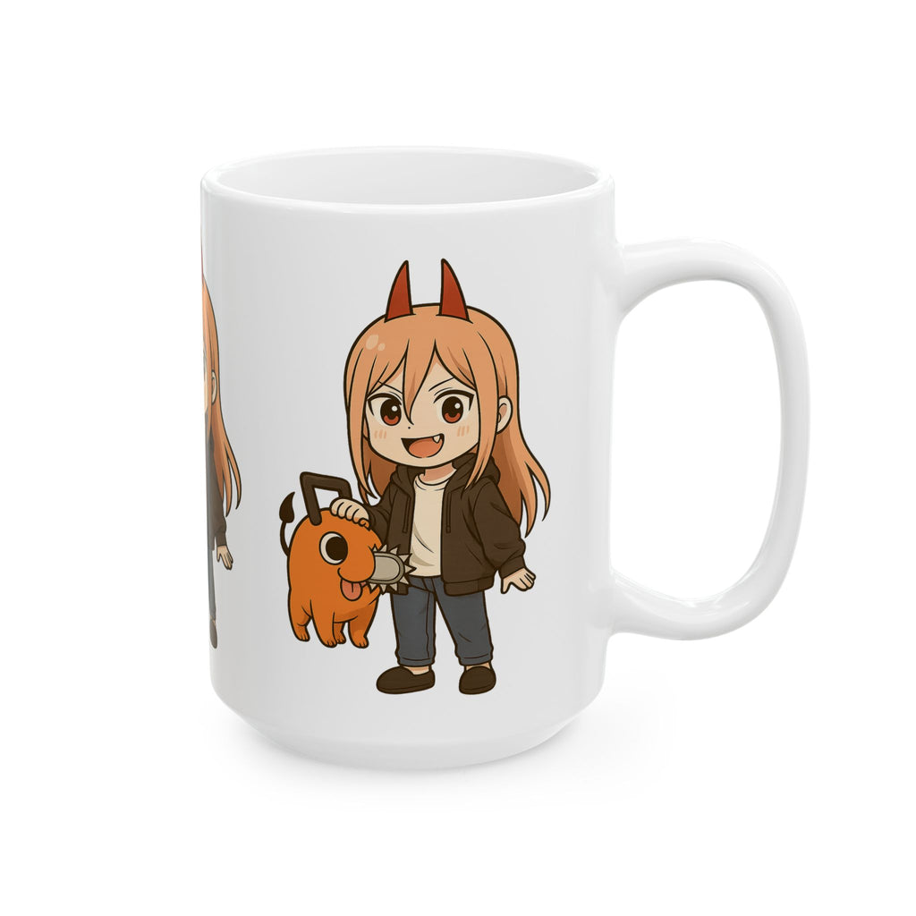 Chainsaw Man Anime Ceramic Mug, (11oz, 15oz)