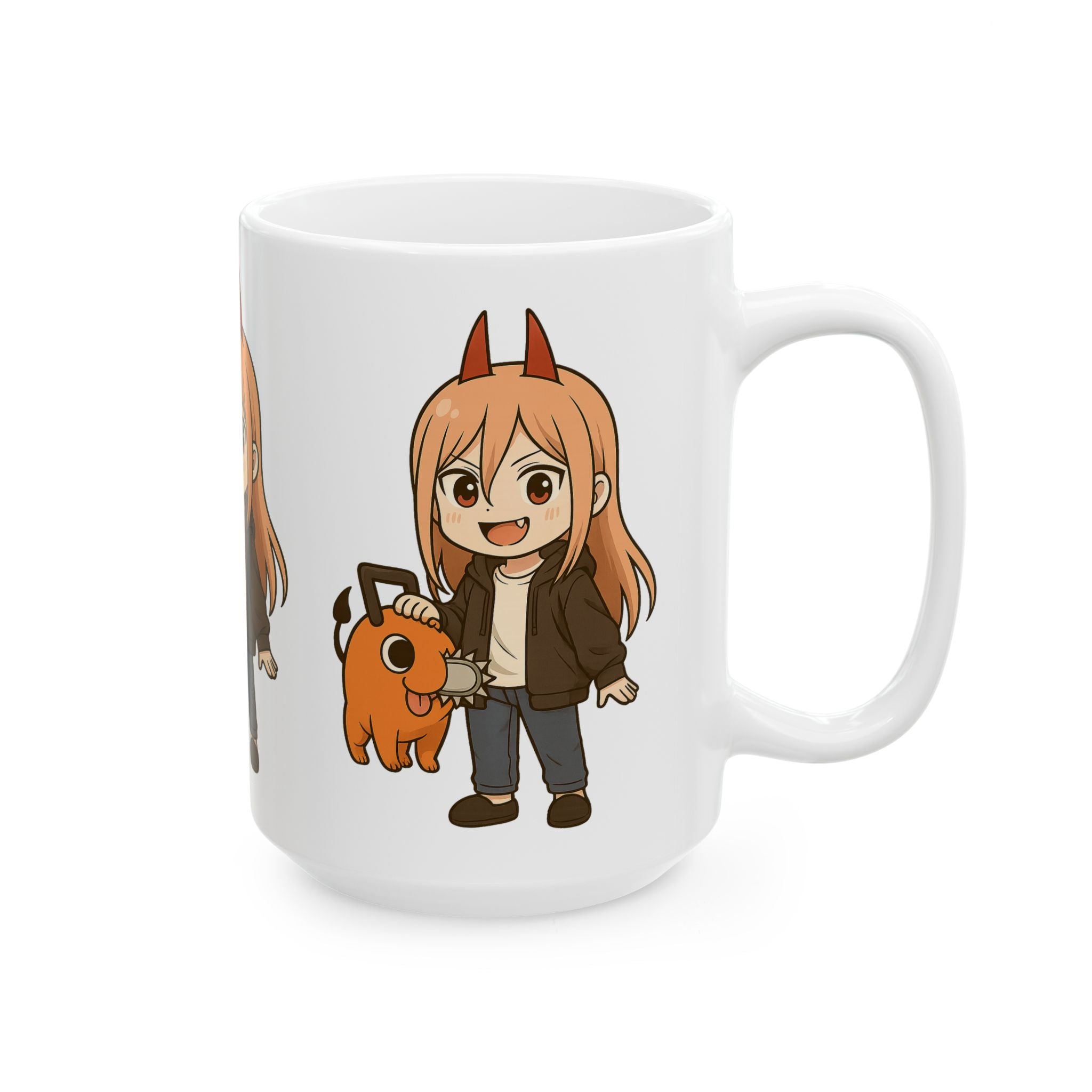 Chainsaw Man Anime Ceramic Mug, (11oz, 15oz)