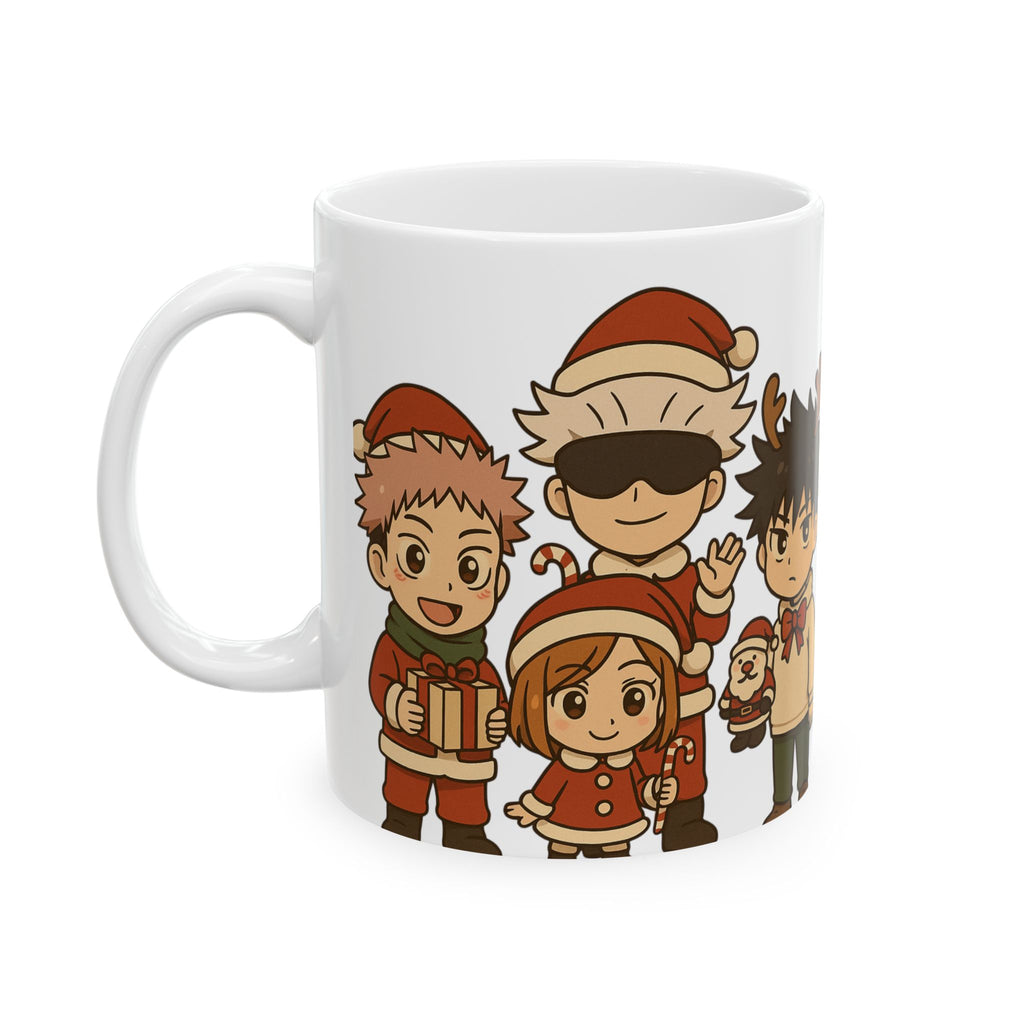 Jujutsu kaisen Christmas Anime Ceramic Mug, (11oz, 15oz)