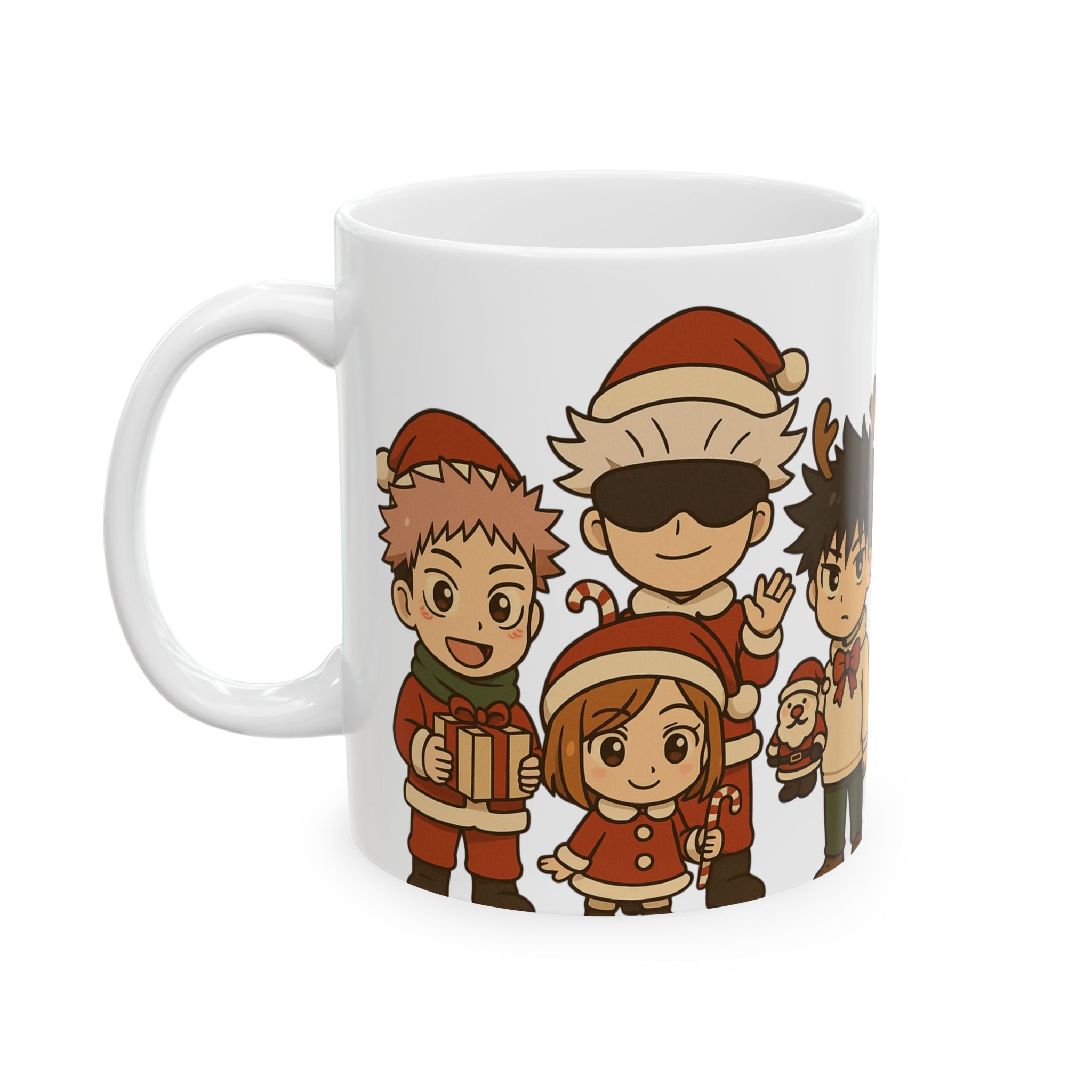 Jujutsu kaisen Christmas Anime Ceramic Mug, (11oz, 15oz)
