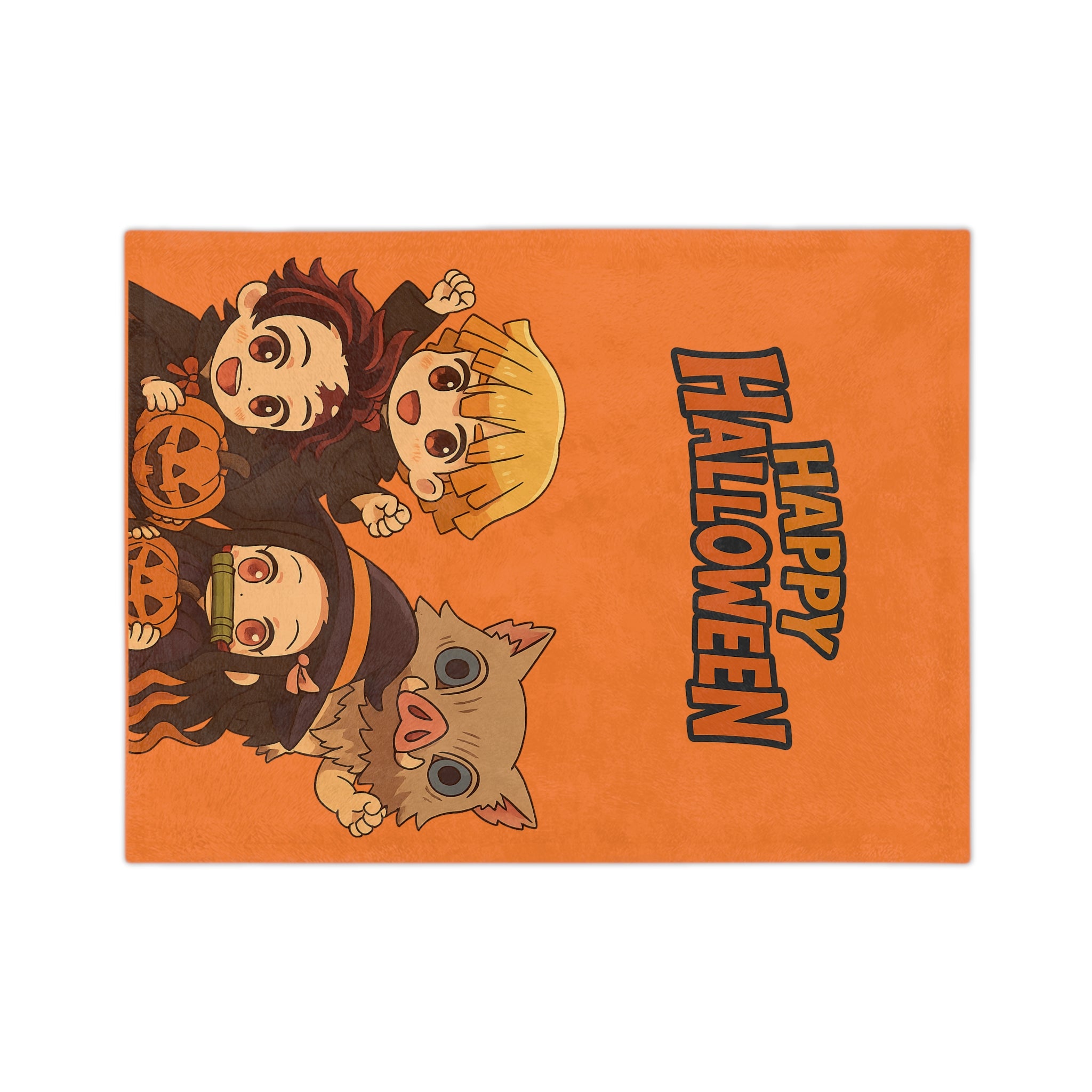 Demon Slayer Halloween Velveteen Microfiber Blanket