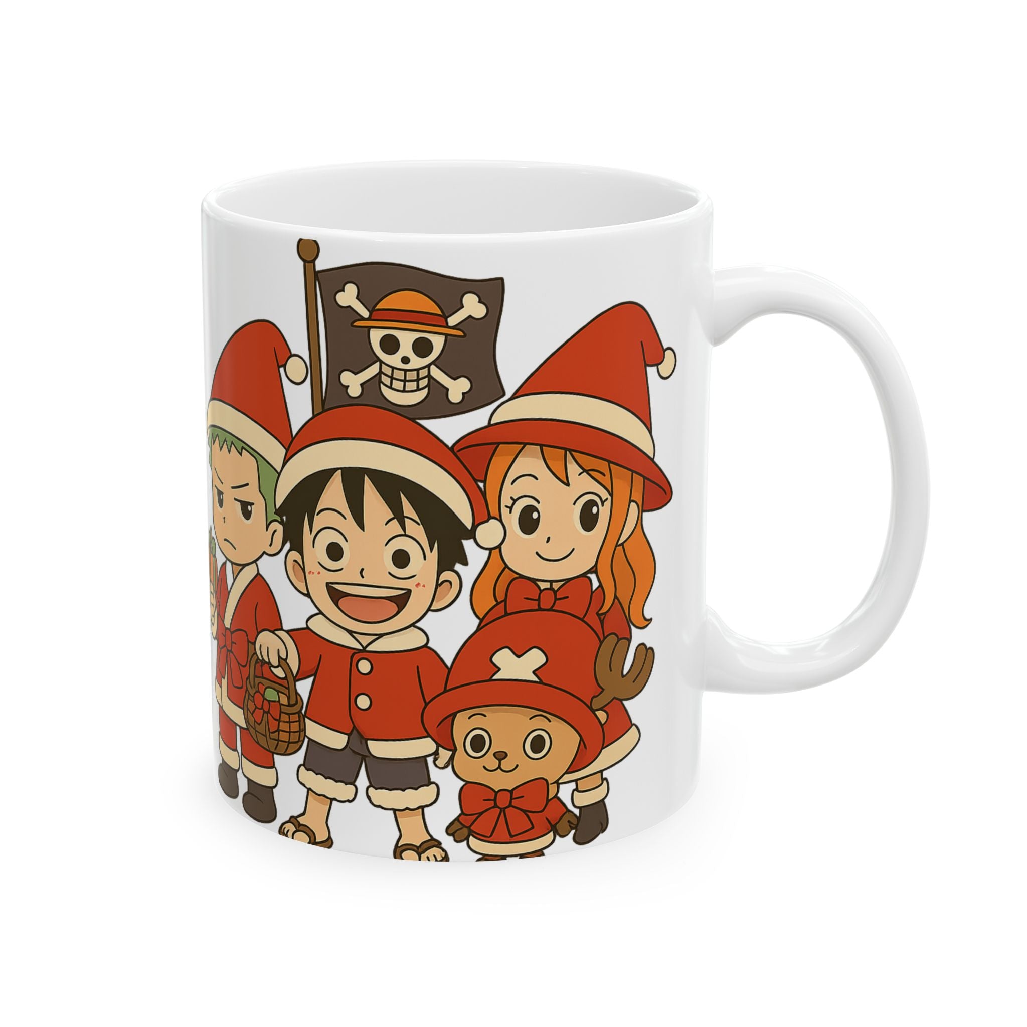 One Piece Christmas Anime  Ceramic Mug, (11oz, 15oz)