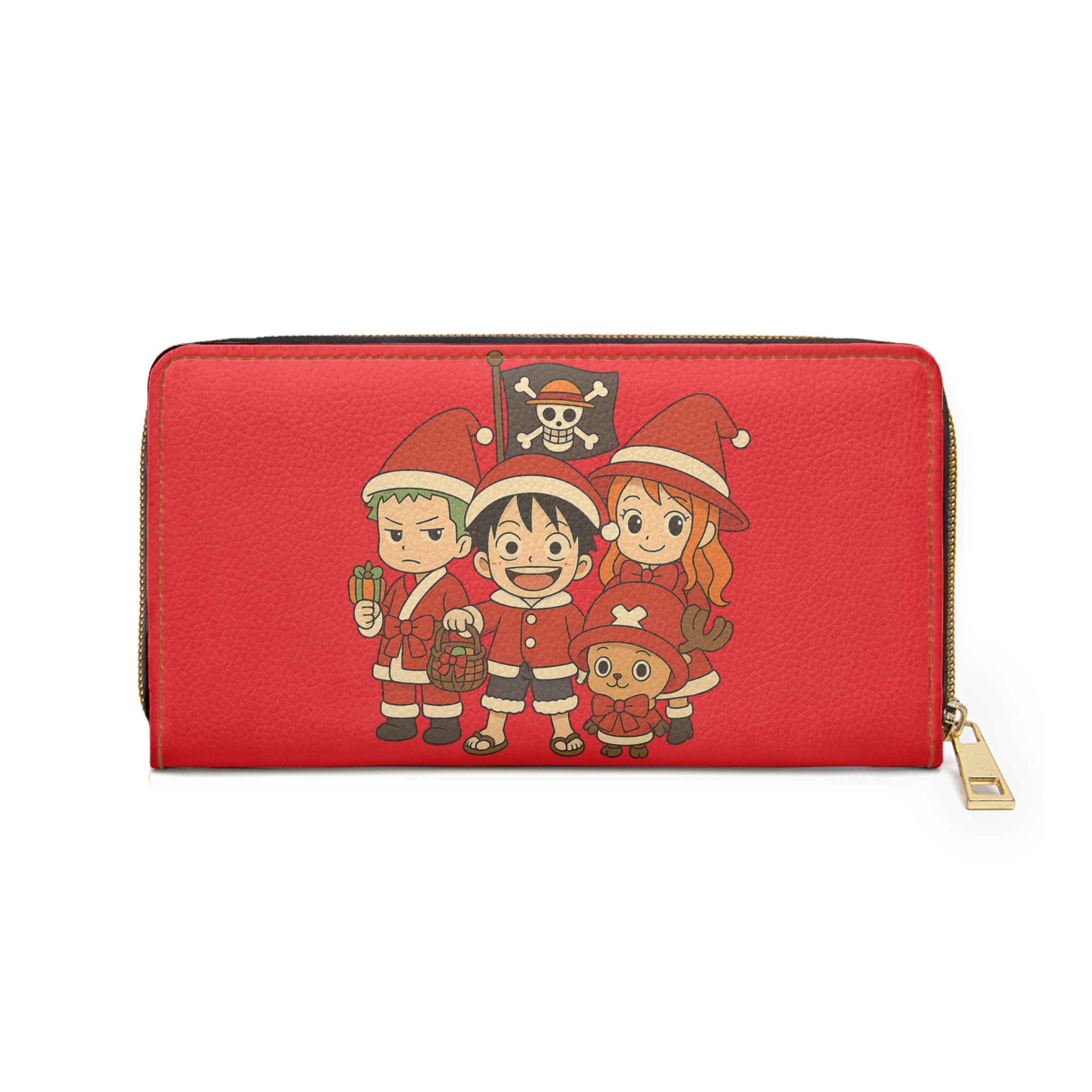 Christmas Anime Zipper Wallet, Japanese Cartoon Character Money Holder, Manga Graphic Print Purse, Anime Lover Gift, Comic Book Wallet, Geek