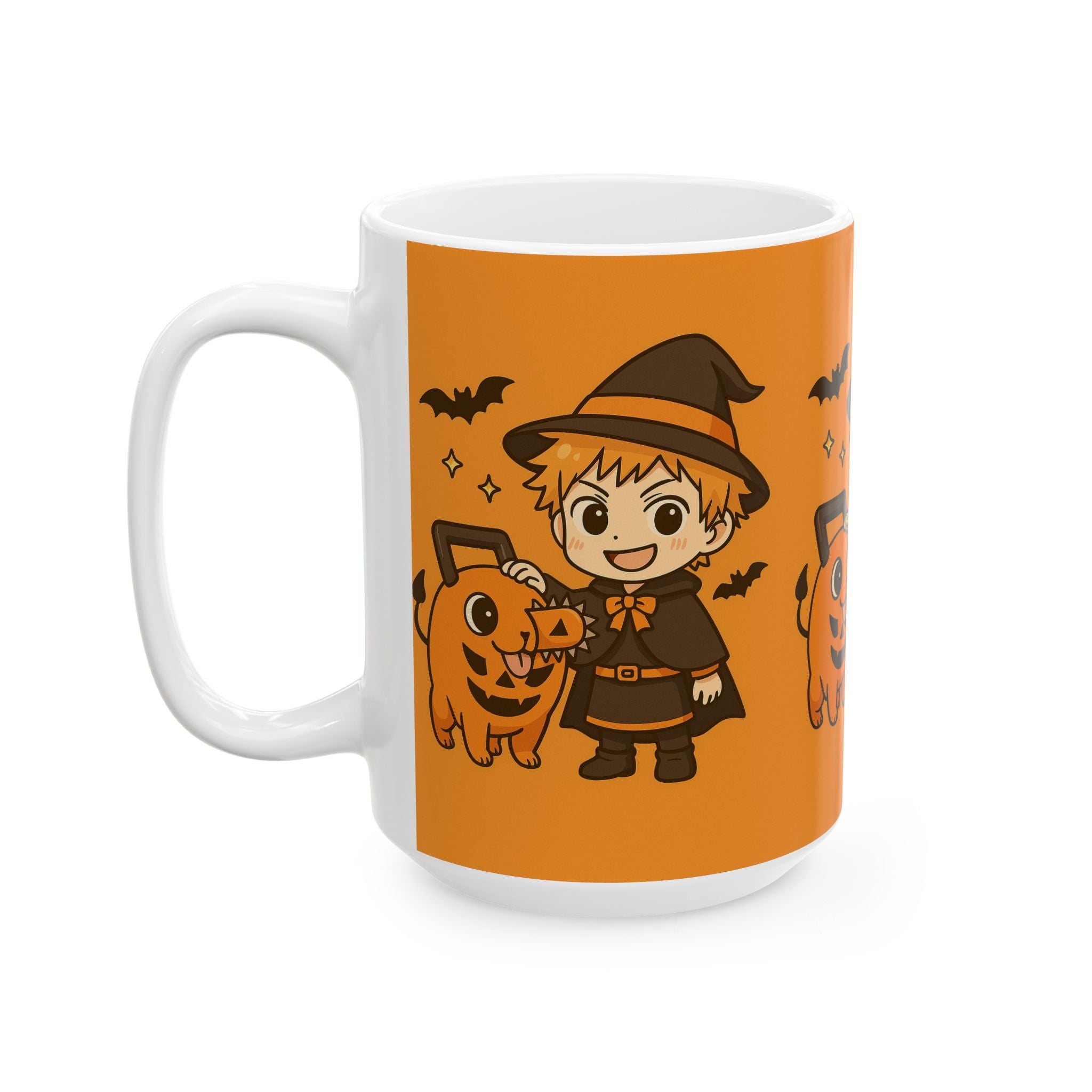 Chainsaw Man Halloween Anime Halloween Ceramic Mug, (11oz, 15oz)