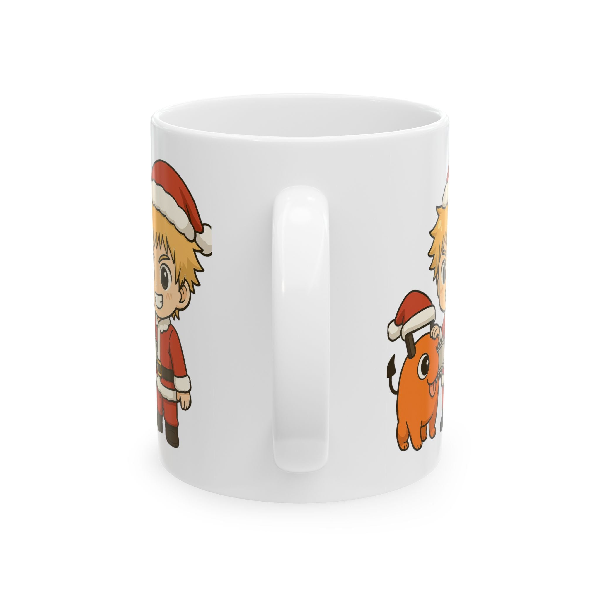 Chainsaw Man Christmas Anime Ceramic Mug, (11oz, 15oz)