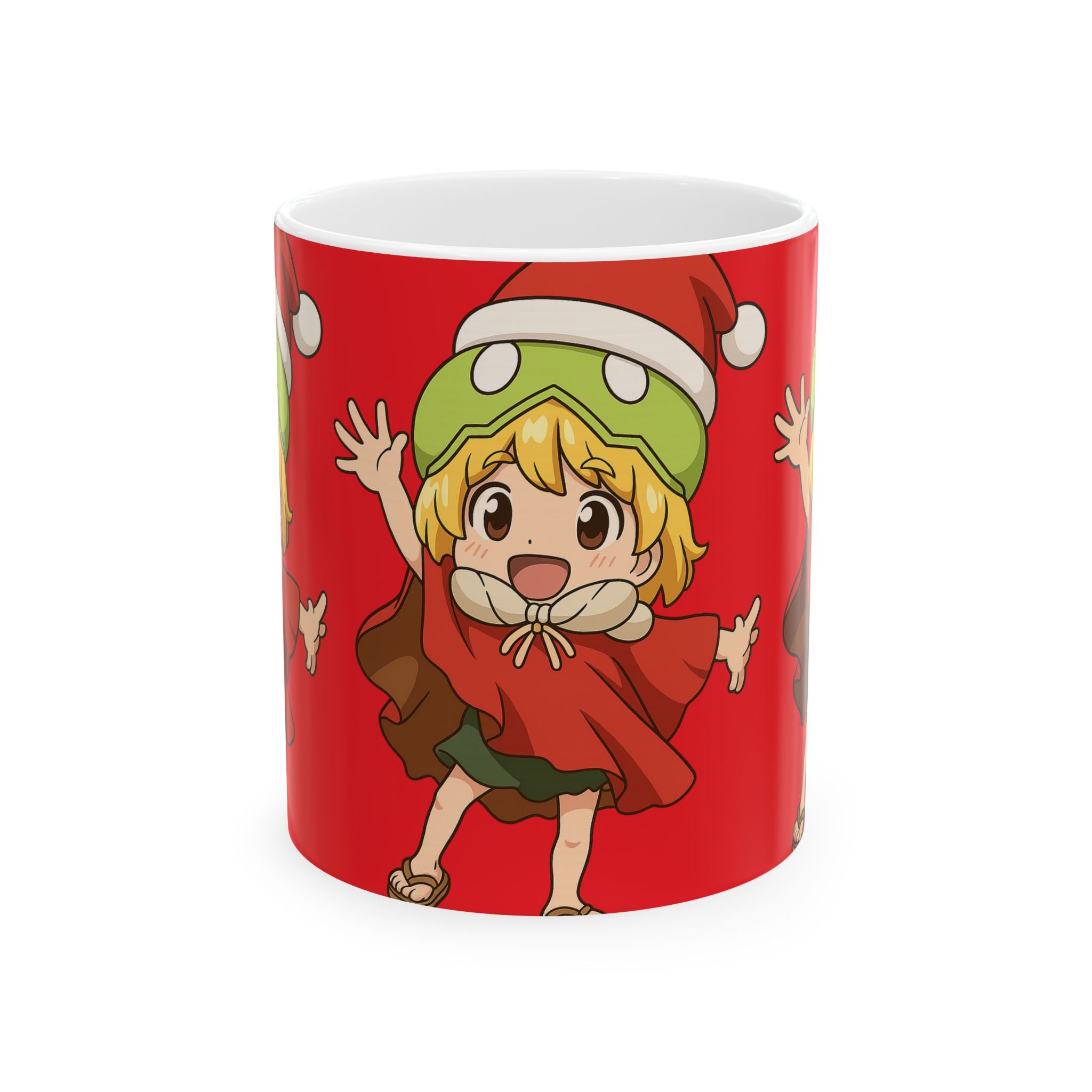 Dr Stone Anime Christmas Suica Ceramic Mug, (11oz, 15oz)