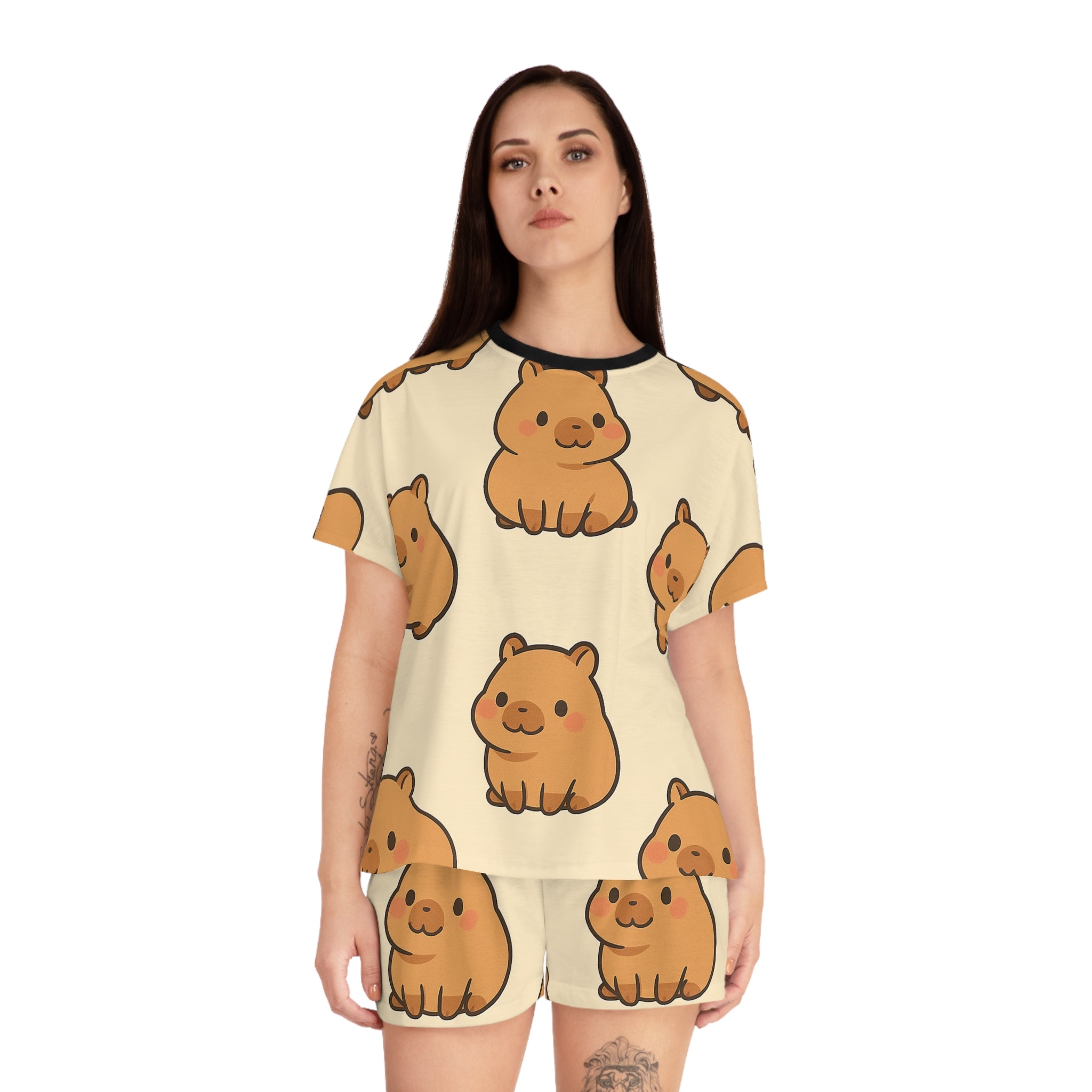 Capybara Women's Short Pajama Set