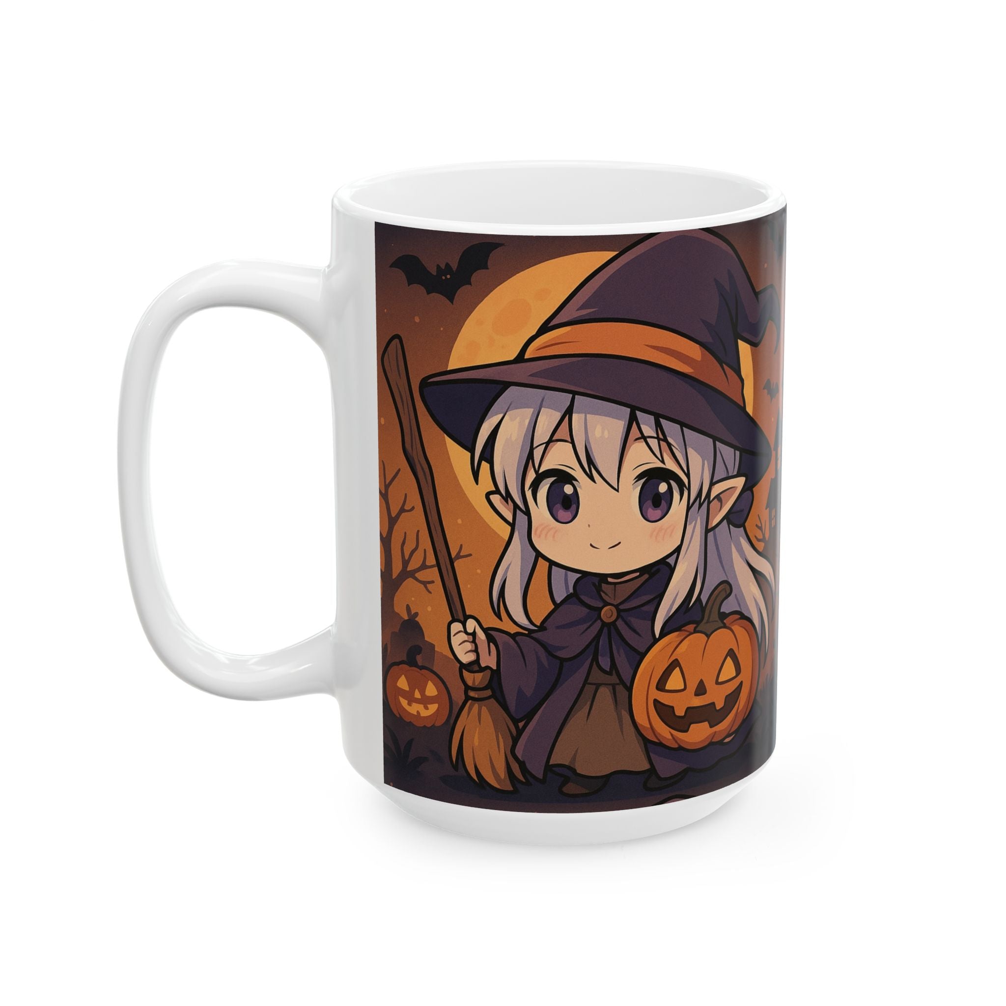 Frieren Anime Halloween Ceramic Mug, (11oz, 15oz)