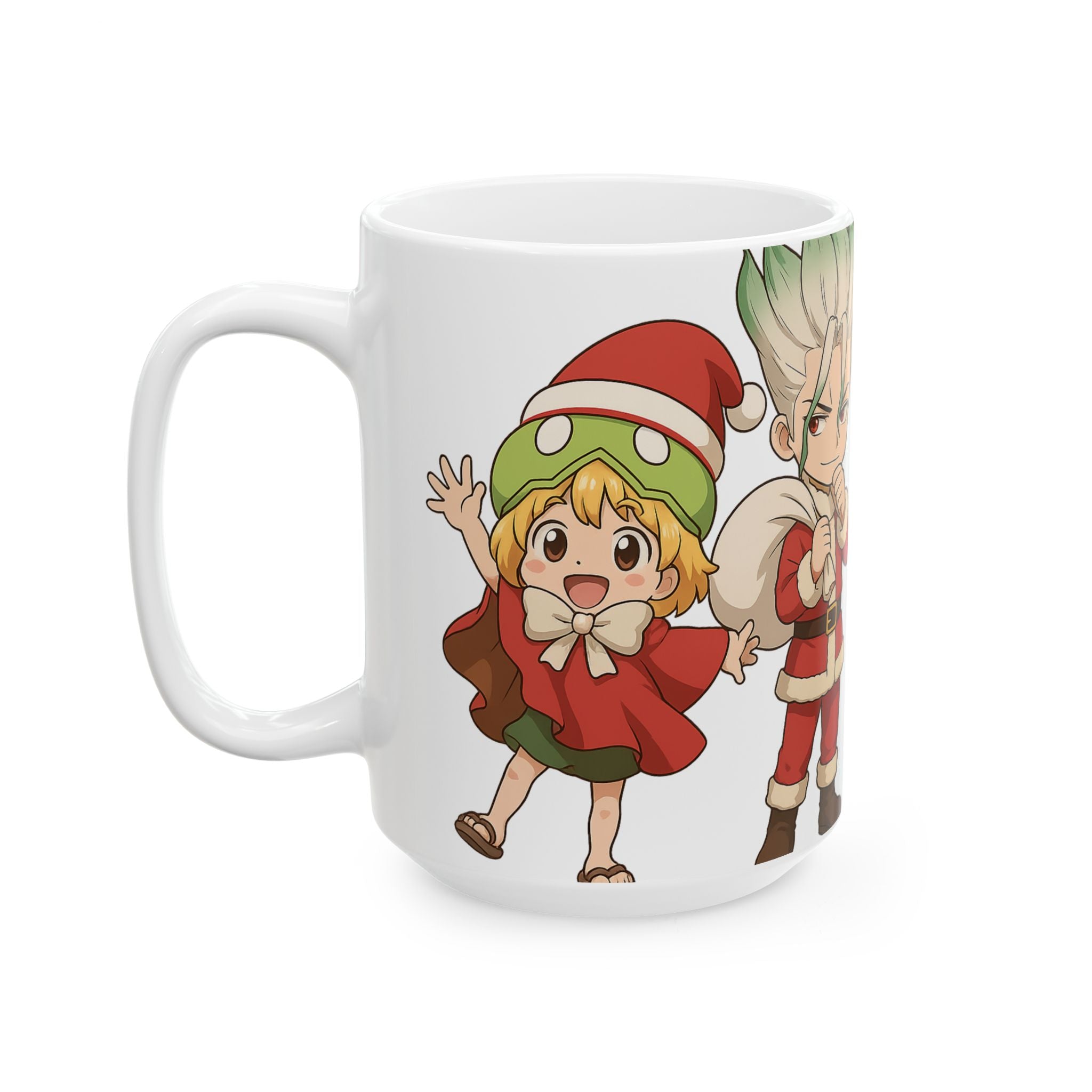Dr Stone Anime Christmas Ceramic Mug, (11oz, 15oz)