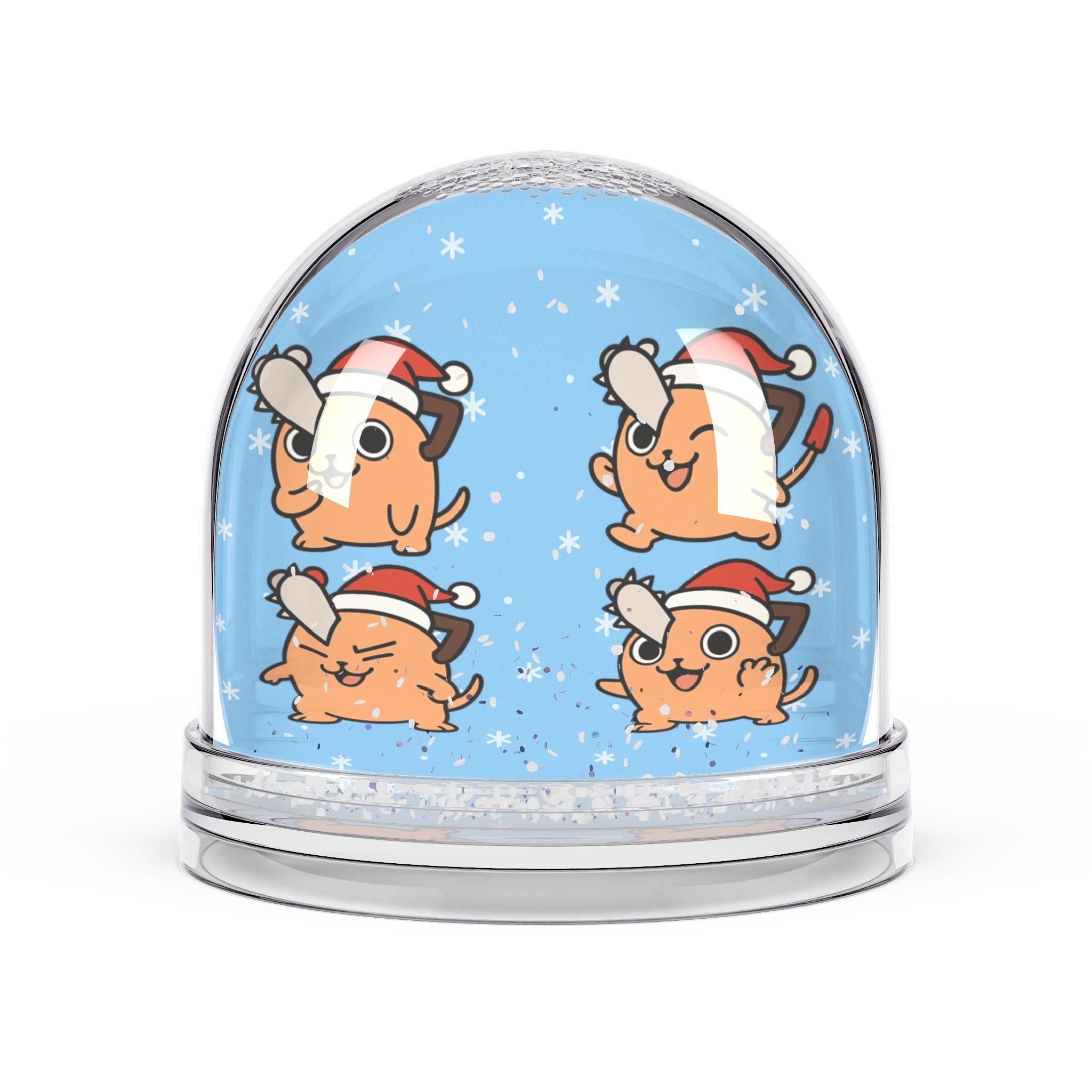 Pochita Christmas Snow Globe