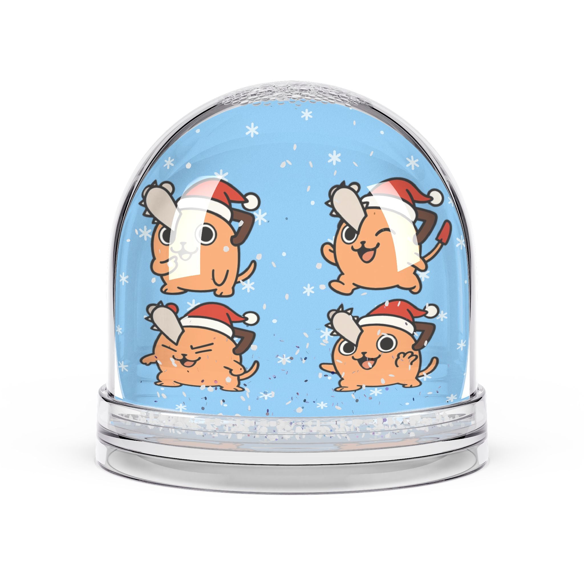 Pochita Christmas Snow Globe