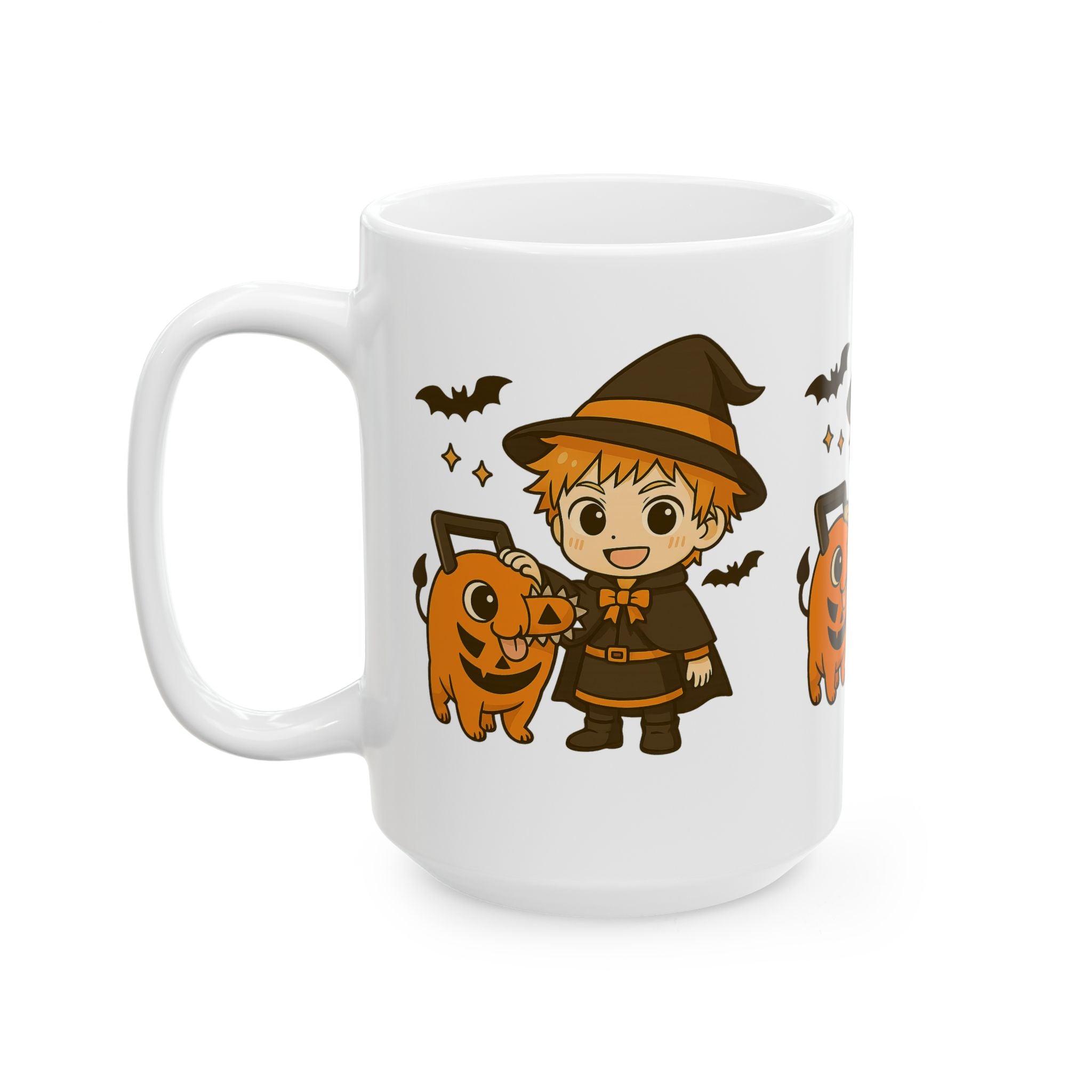 Chainsaw Man Halloween Anime Halloween Ceramic Mug, (11oz, 15oz)