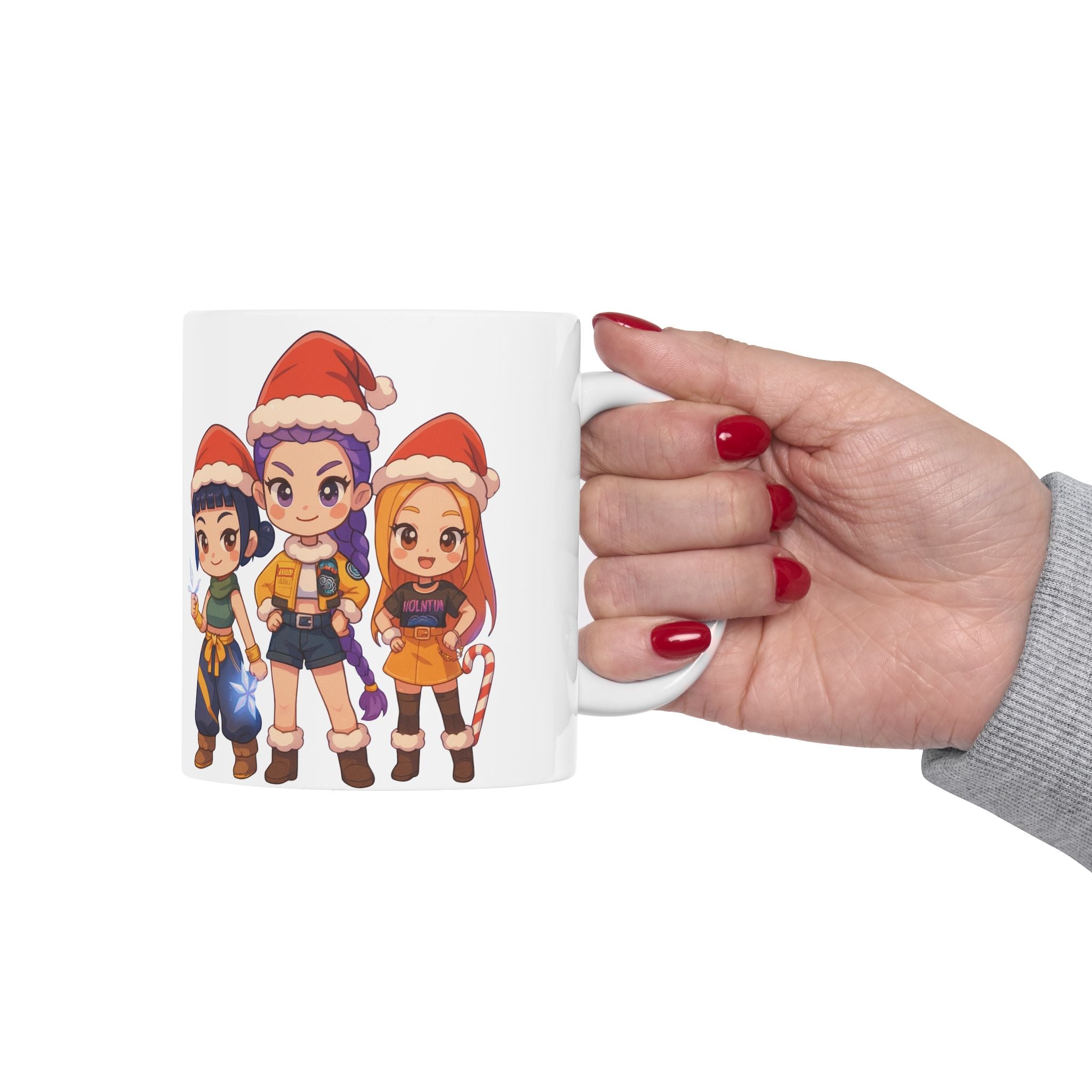 Christmas Kpop Demon hunters Ceramic Mug, (11oz, 15oz)