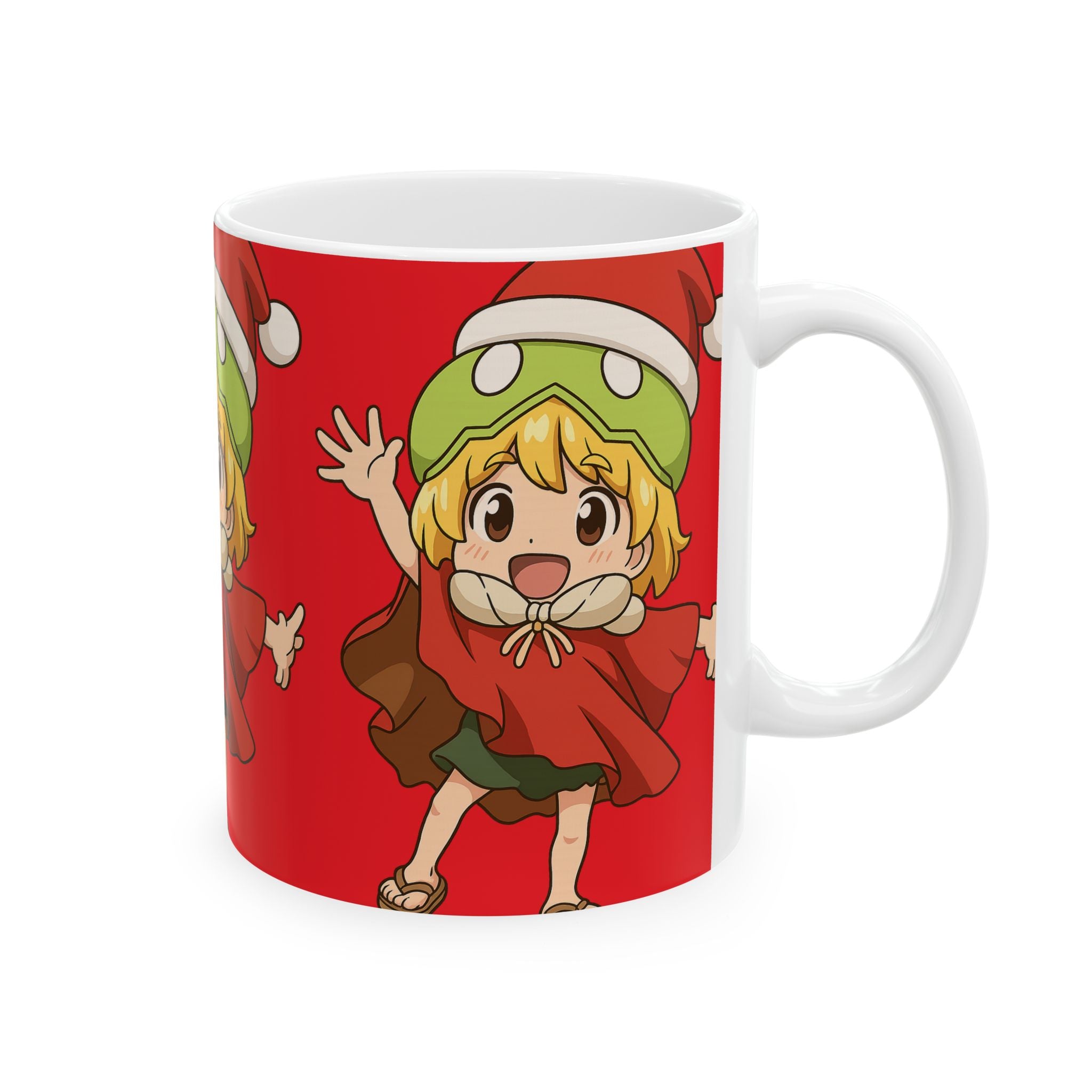 Dr Stone Anime Christmas Suica Ceramic Mug, (11oz, 15oz)