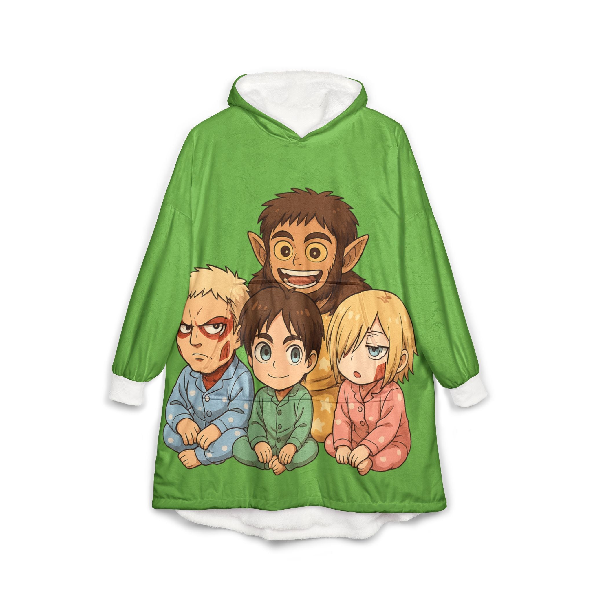Attack on titan Hooded Blanket, Japanese Style Wearable Blanket