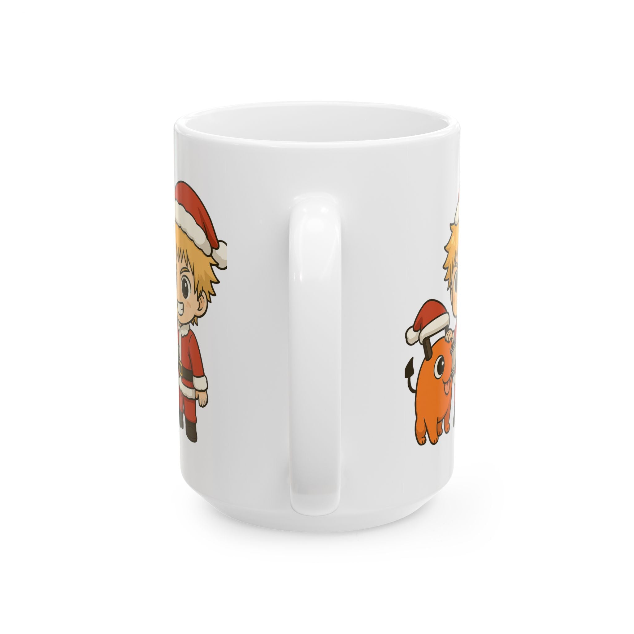 Chainsaw Man Christmas Anime Ceramic Mug, (11oz, 15oz)