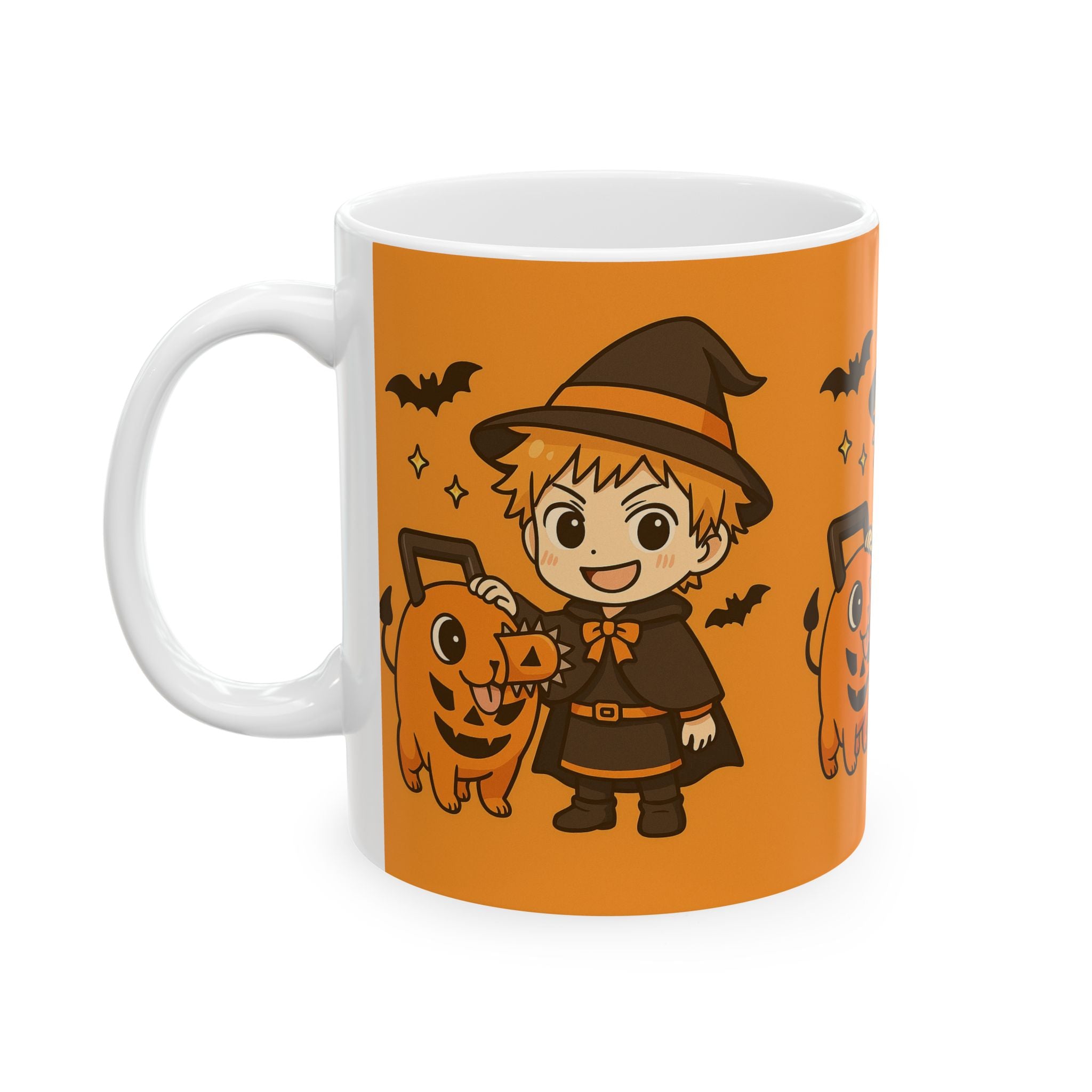 Chainsaw Man Halloween Anime Halloween Ceramic Mug, (11oz, 15oz)