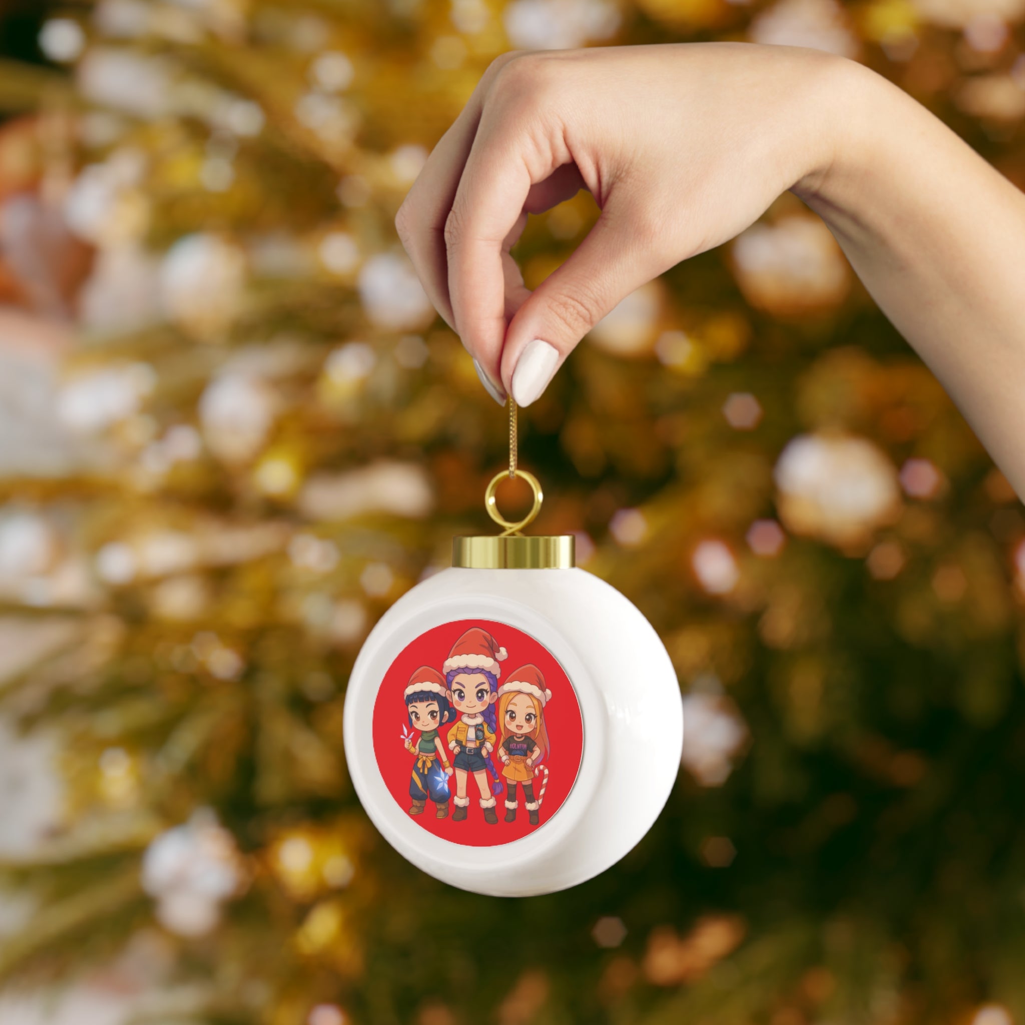 Kpop Demon Hunter Christmas Ball Ornament