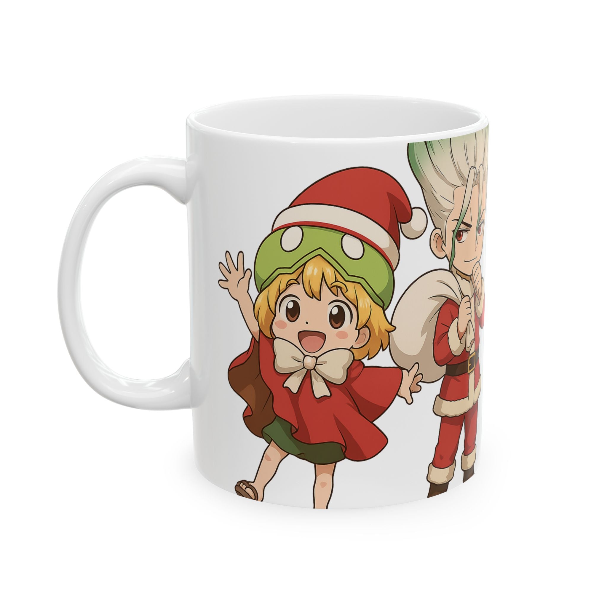 Dr Stone Anime Christmas Ceramic Mug, (11oz, 15oz)