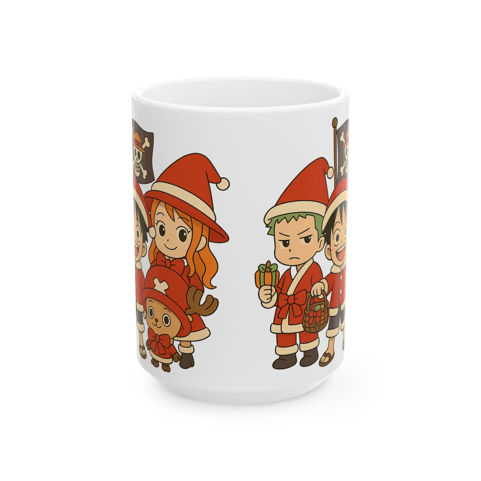 One Piece Christmas Anime  Ceramic Mug, (11oz, 15oz)