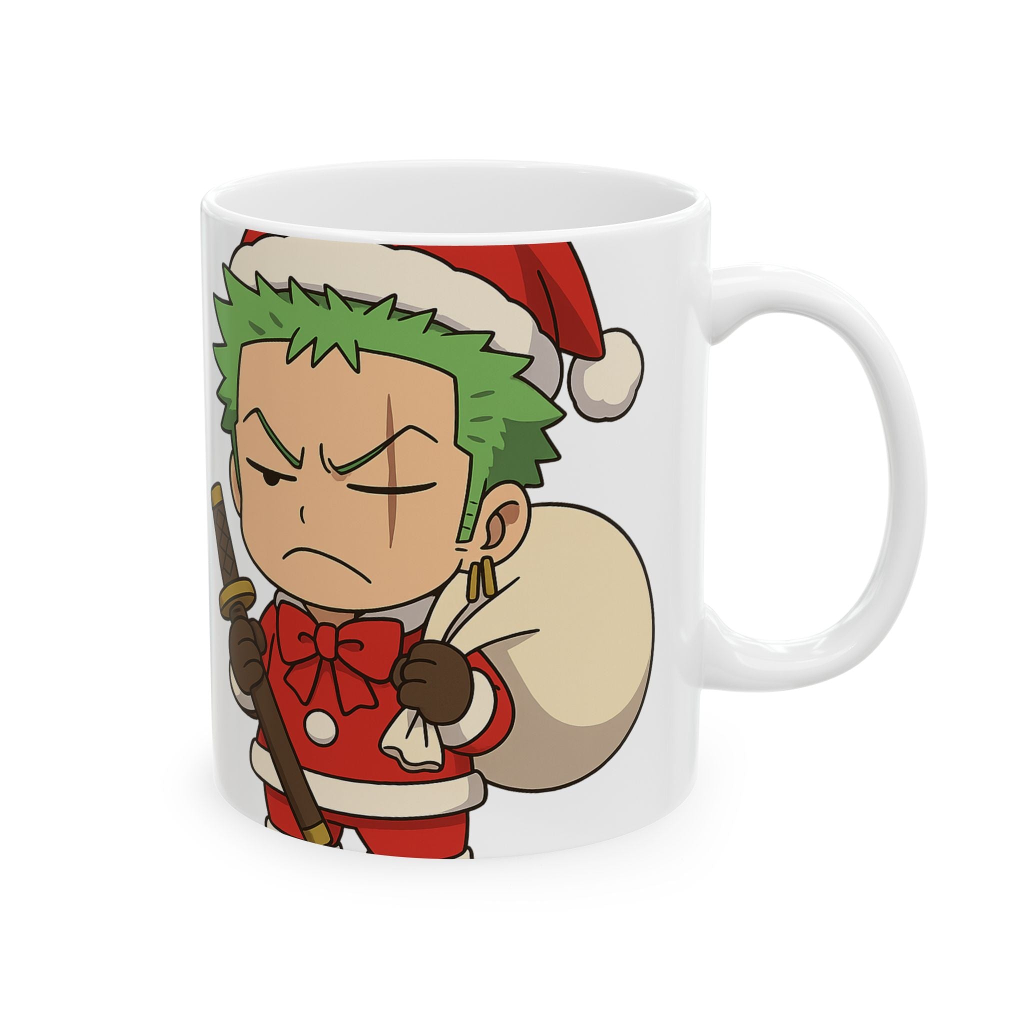Christmas Zoro Anime Ceramic Mug, (11oz, 15oz)