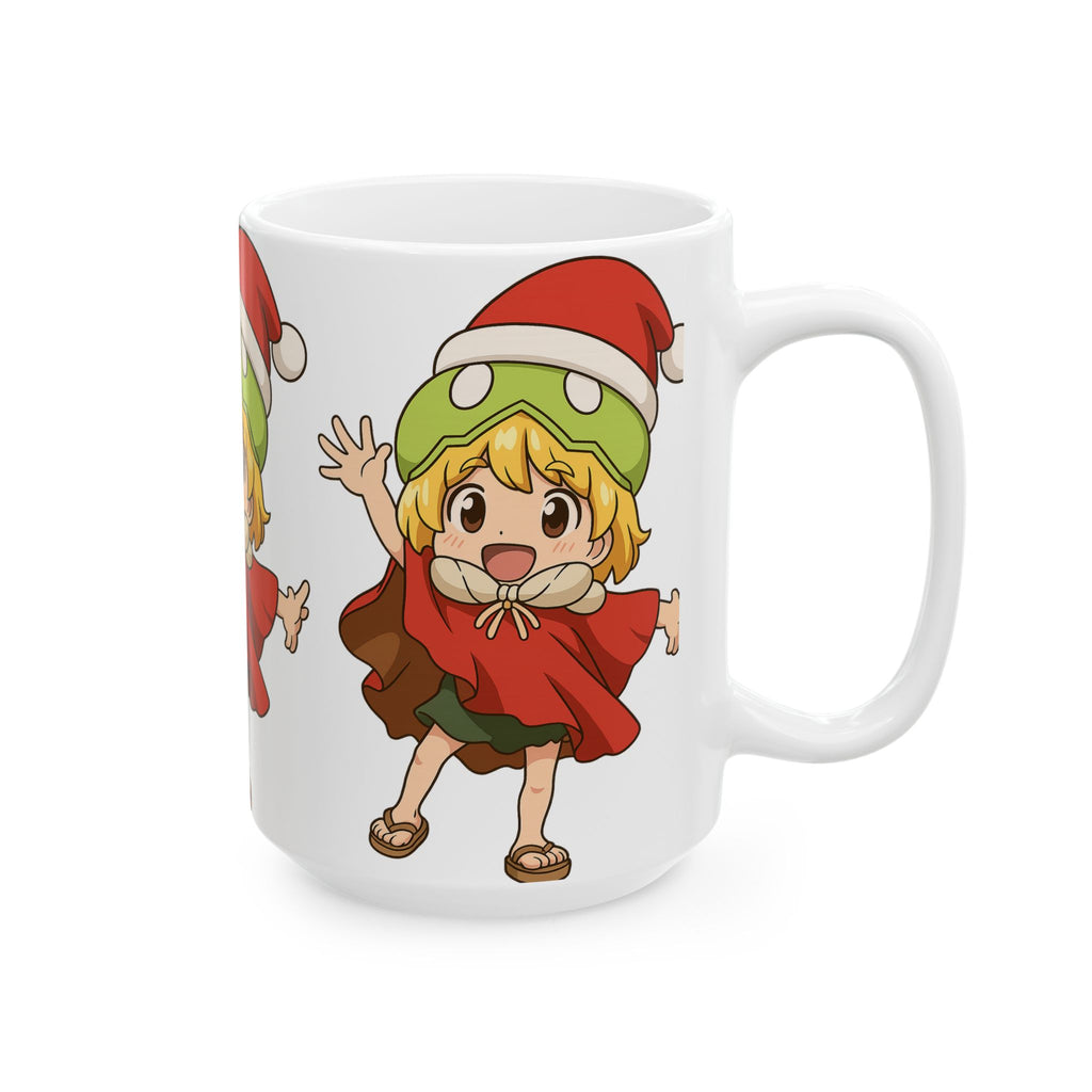 Dr Stone Anime Christmas Suica Ceramic Mug, (11oz, 15oz)