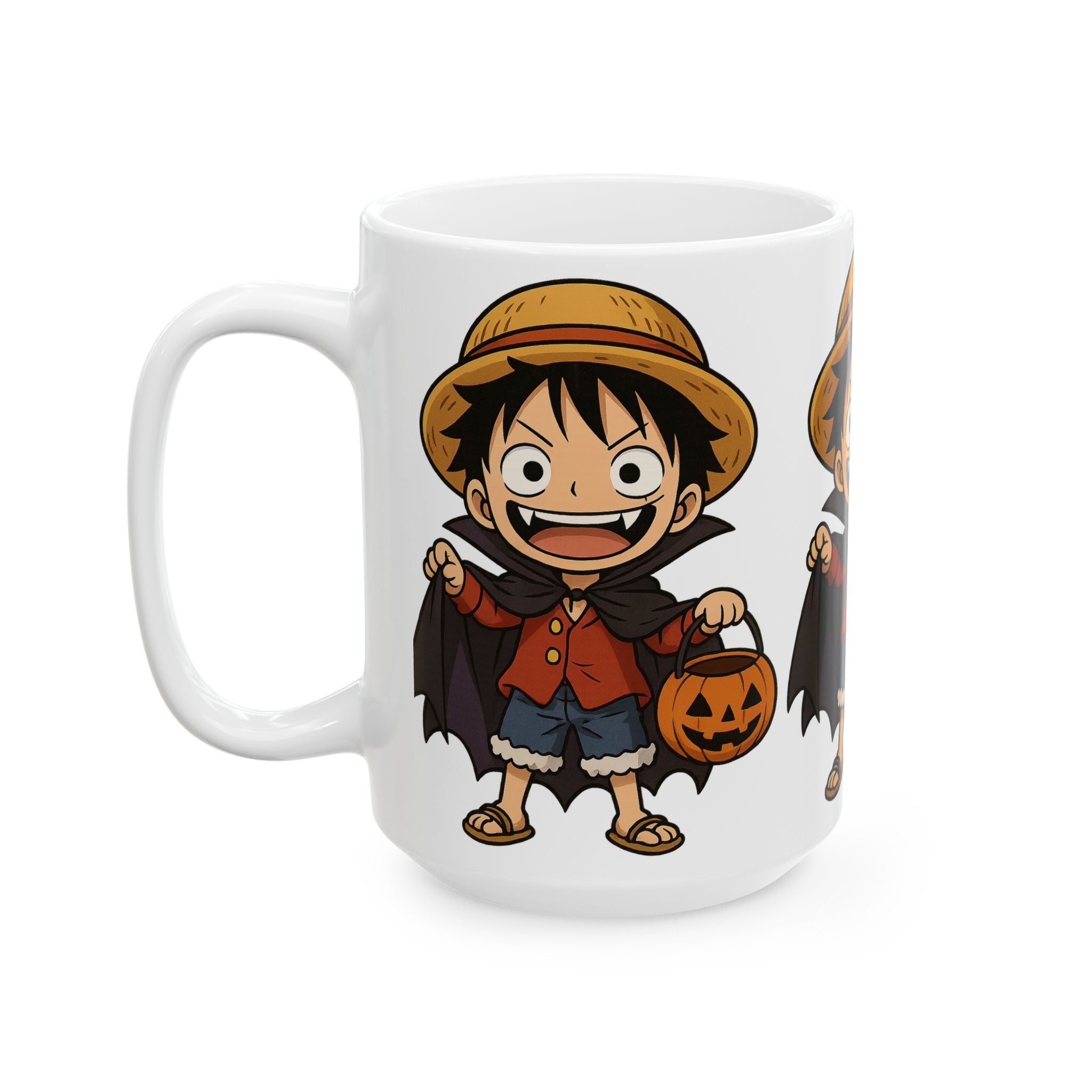 Halloween Luffy Anime Ceramic Mug, (11oz, 15oz)