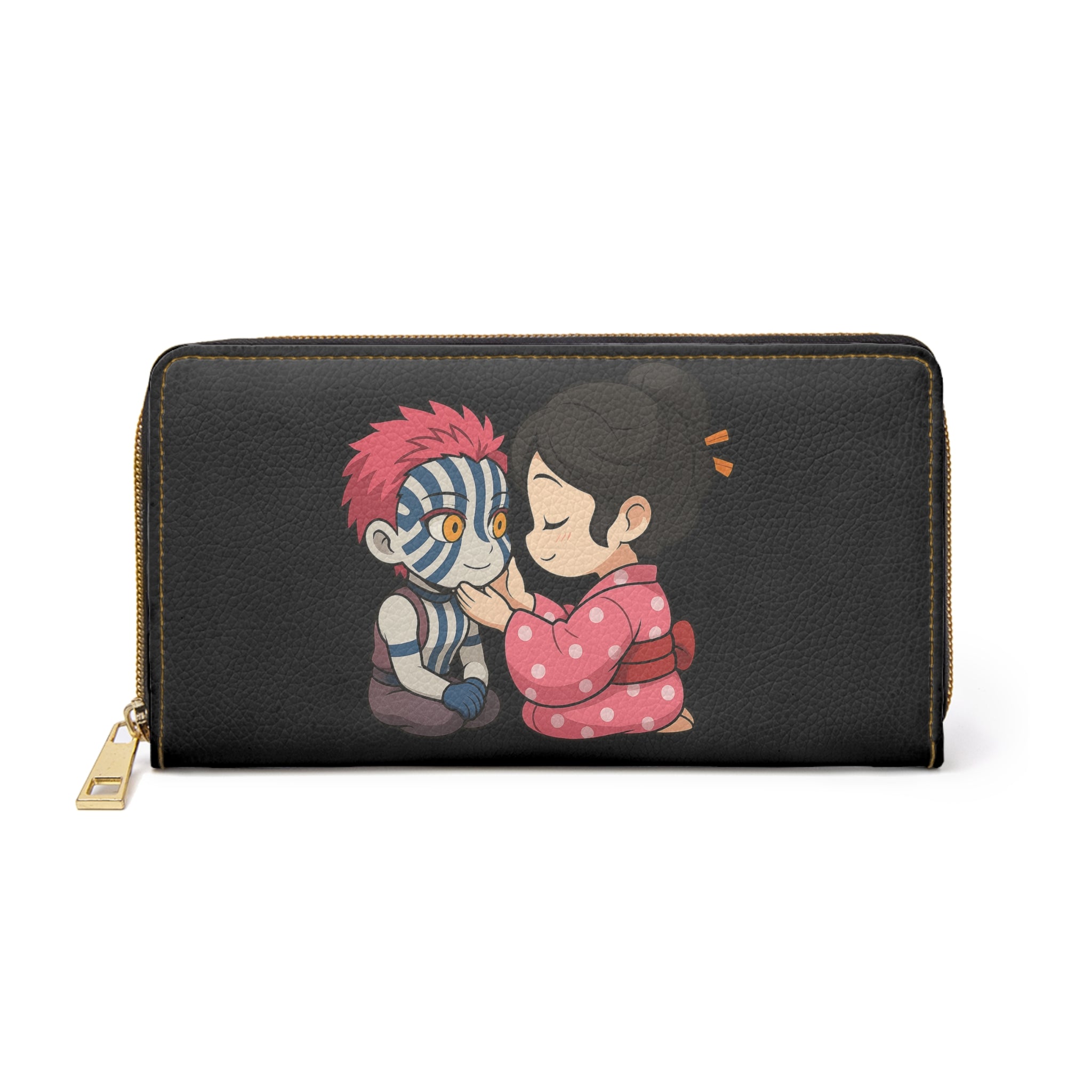 Akaza Anime Zipper Wallet, Japanese Cartoon Character Money Holder, Manga Graphic Print Purse, Anime Lover Gift, Comic Book Wallet, Geek