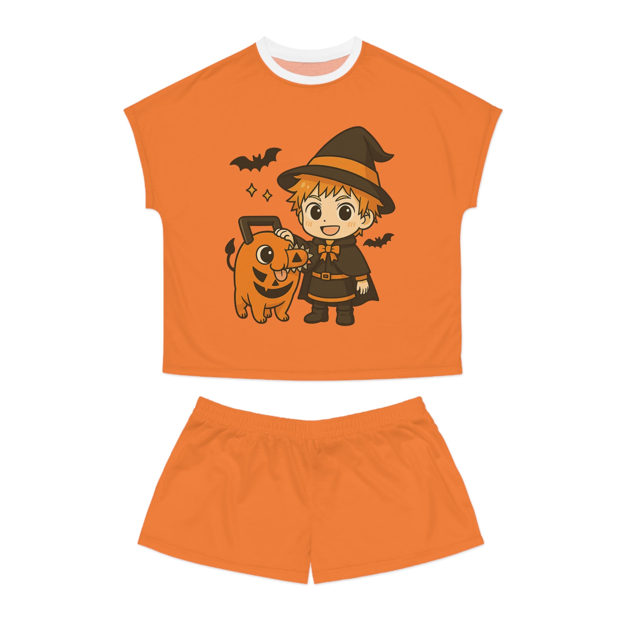 Chainsaw Man Halloween Women's Short Pajama Set