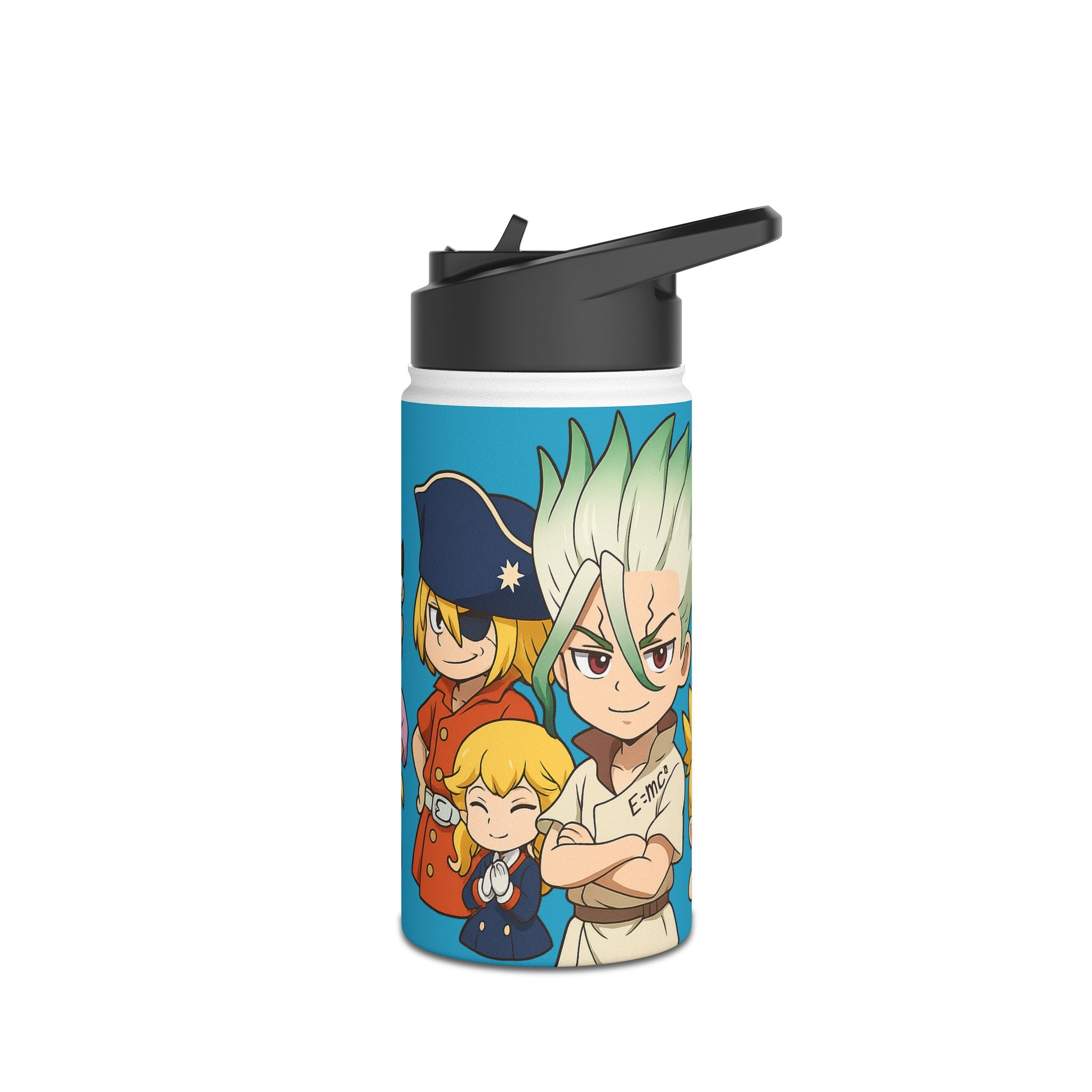 Dr Stone Anime Stainless Steel Water Bottle, Standard Lid