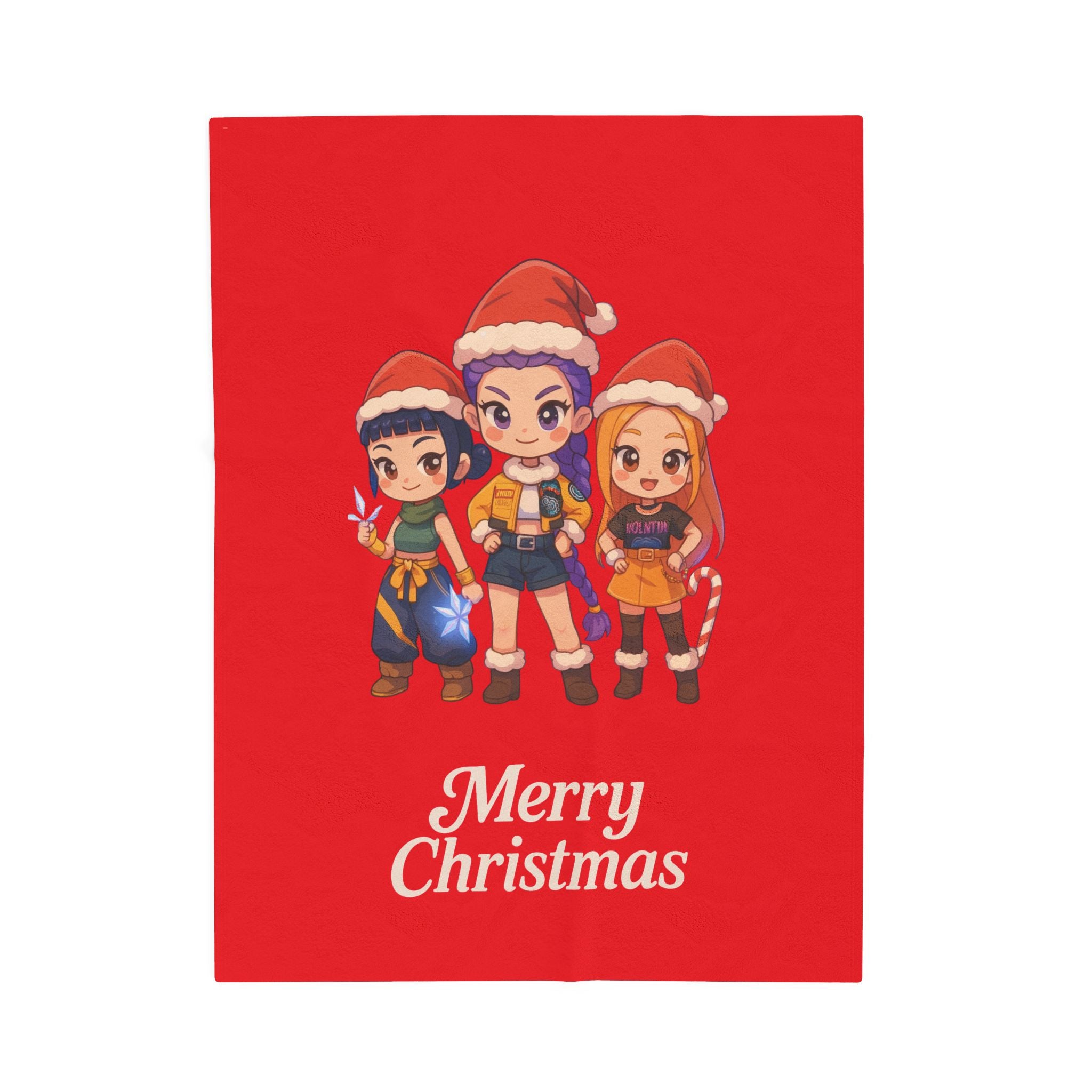 Kpop Demon Hunter Christmas Velveteen Plush Blanket
