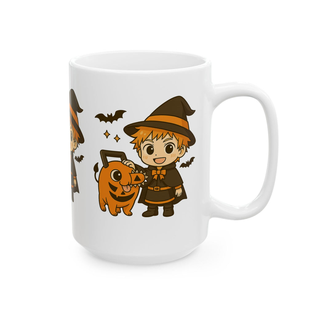 Chainsaw Man Halloween Anime Halloween Ceramic Mug, (11oz, 15oz)