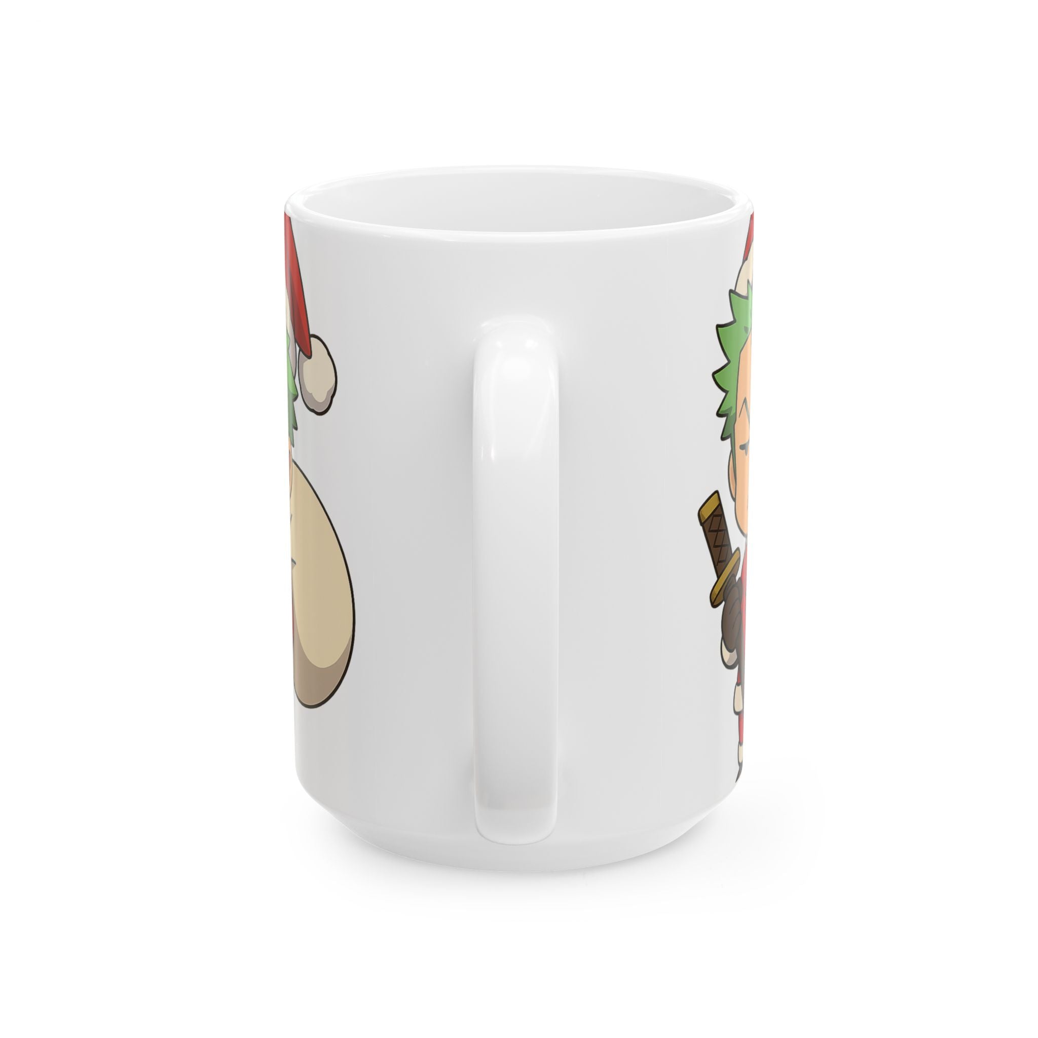 Christmas Zoro Anime Ceramic Mug, (11oz, 15oz)