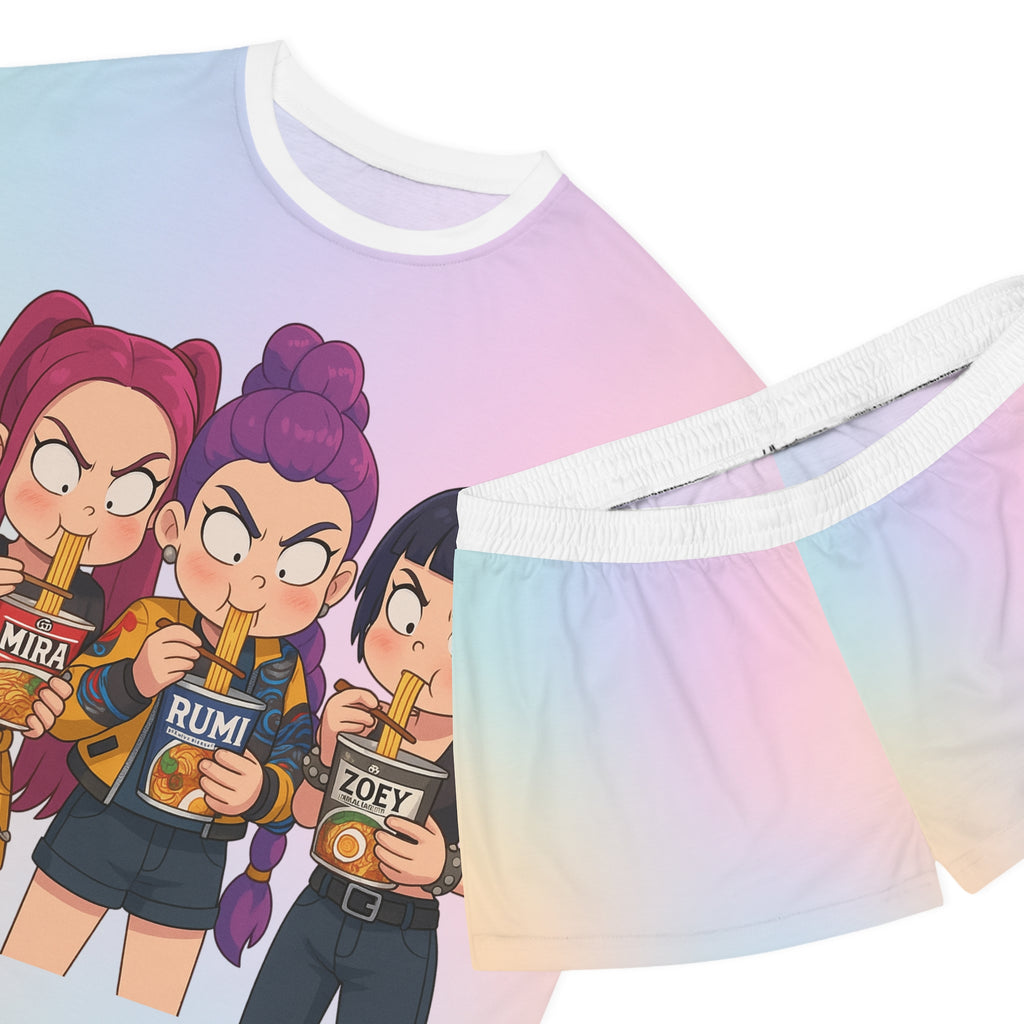 Kpop Demon Hunter Women's Short Pajama Set (AOP)