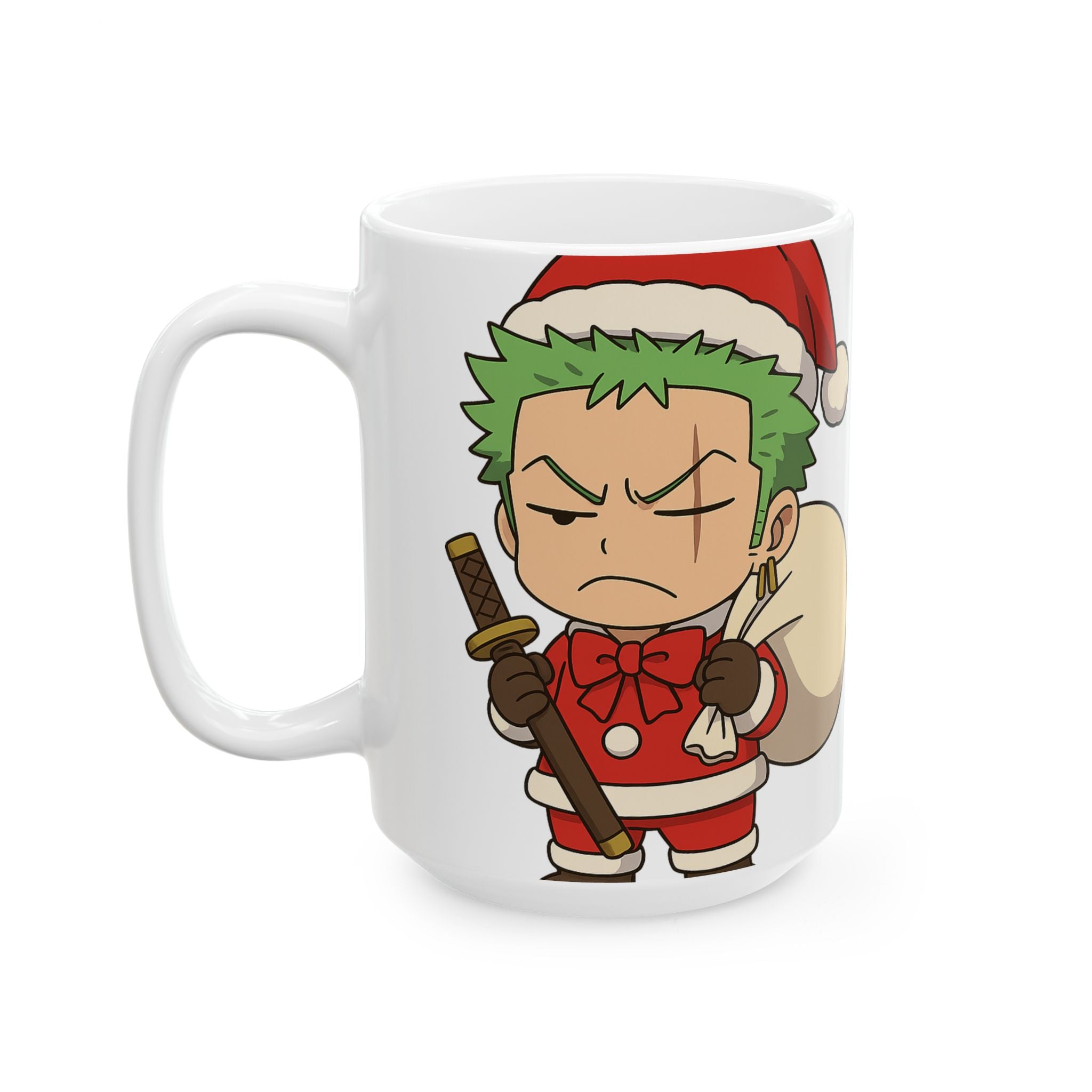 Christmas Zoro Anime Ceramic Mug, (11oz, 15oz)