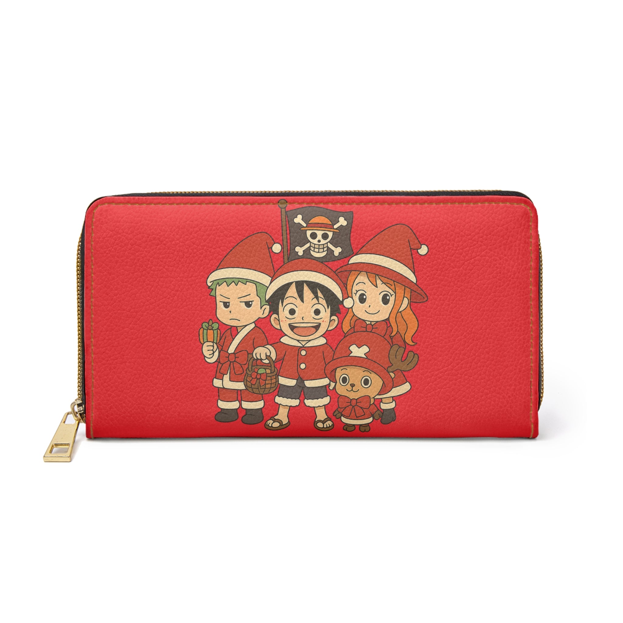 Christmas Anime Zipper Wallet, Japanese Cartoon Character Money Holder, Manga Graphic Print Purse, Anime Lover Gift, Comic Book Wallet, Geek