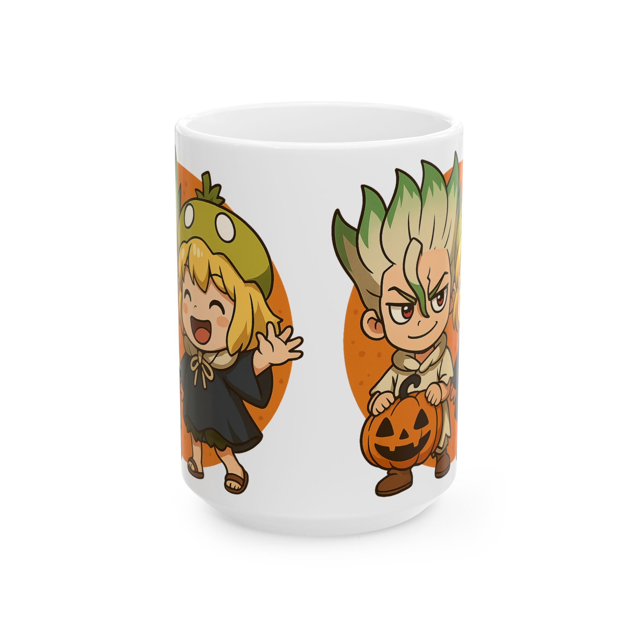 Dr Stone Anime Halloween Ceramic Mug, (11oz, 15oz)