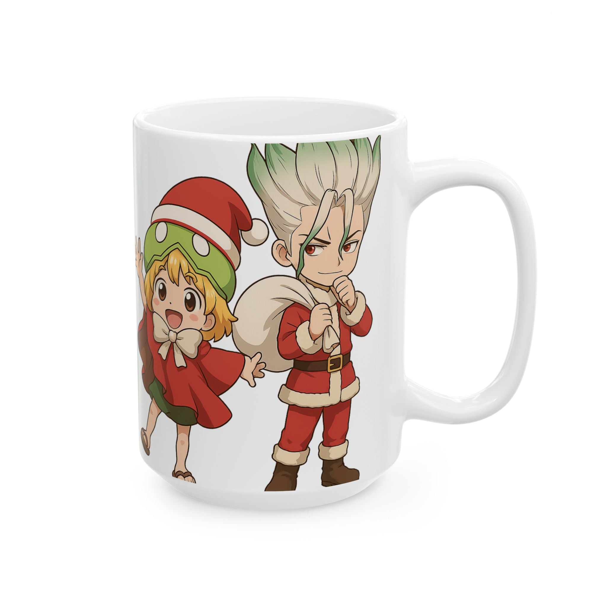 Dr Stone Anime Christmas Ceramic Mug, (11oz, 15oz)