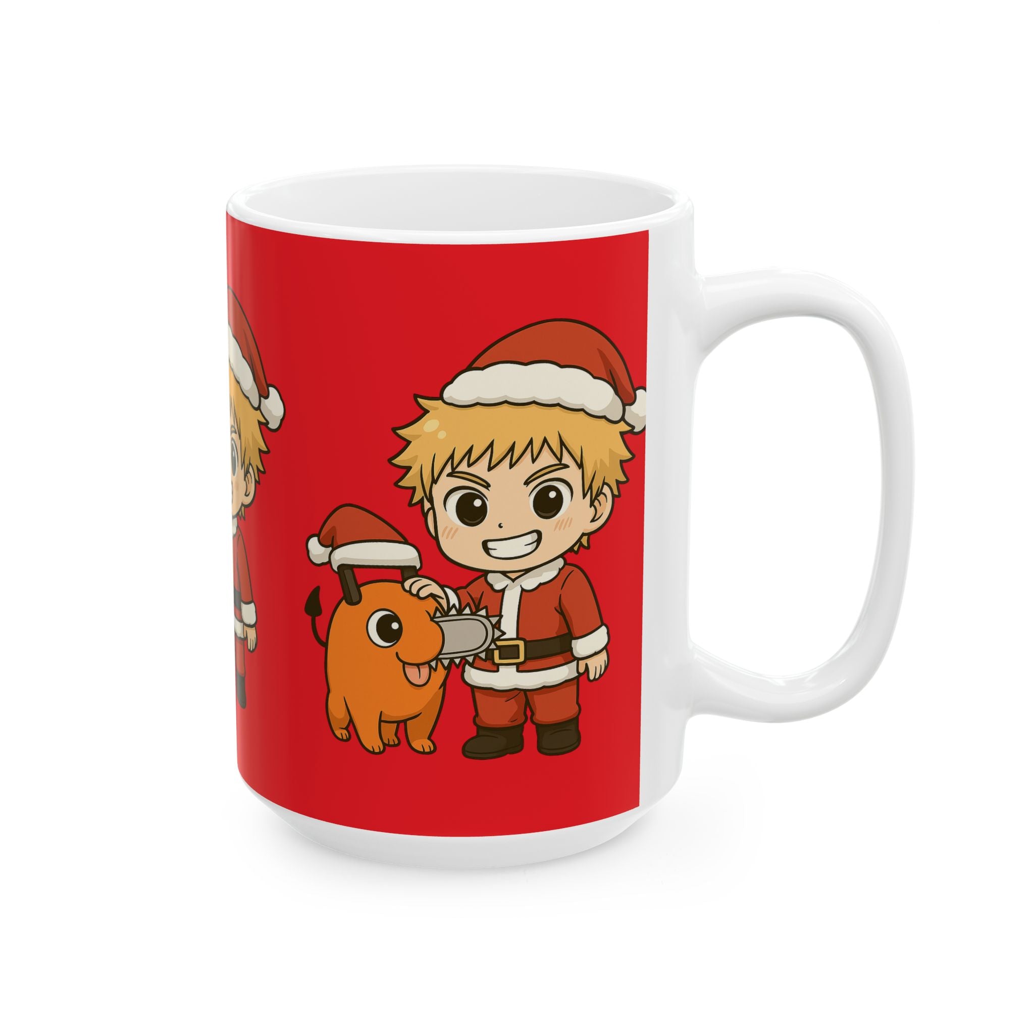 Chainsaw Man Christmas Anime  Ceramic Mug, (11oz, 15oz)