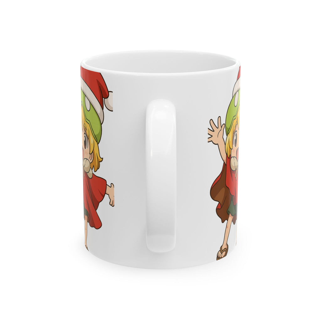 Dr Stone Anime Christmas Suica Ceramic Mug, (11oz, 15oz)