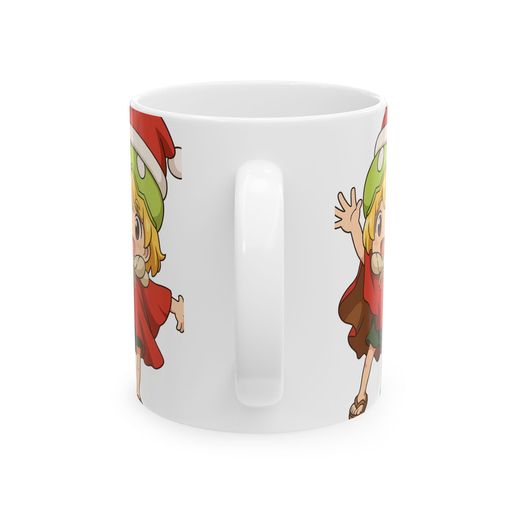 Dr Stone Anime Christmas Suica Ceramic Mug, (11oz, 15oz)